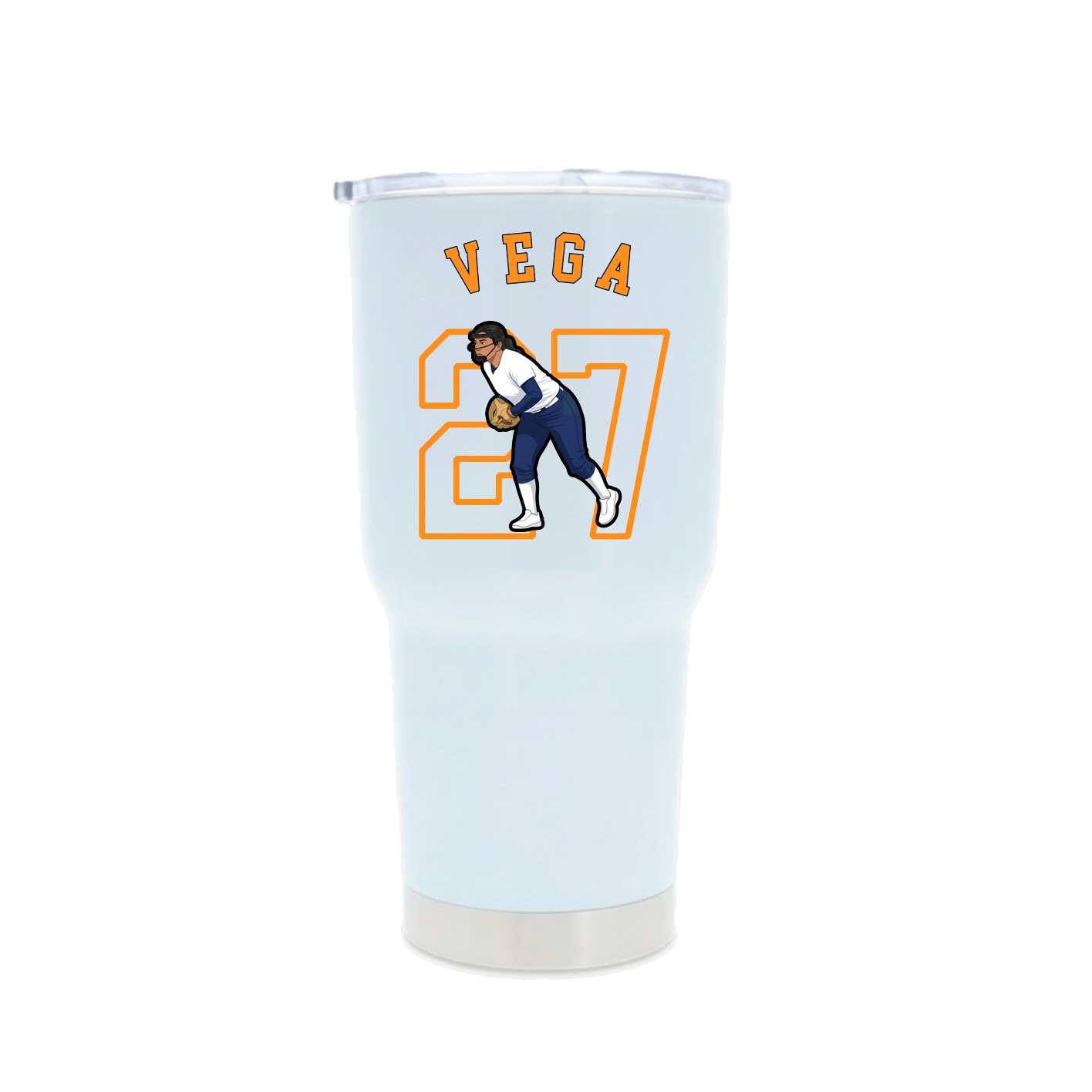 30oz Stainless Steel Tumbler — Shirsey Arch in White