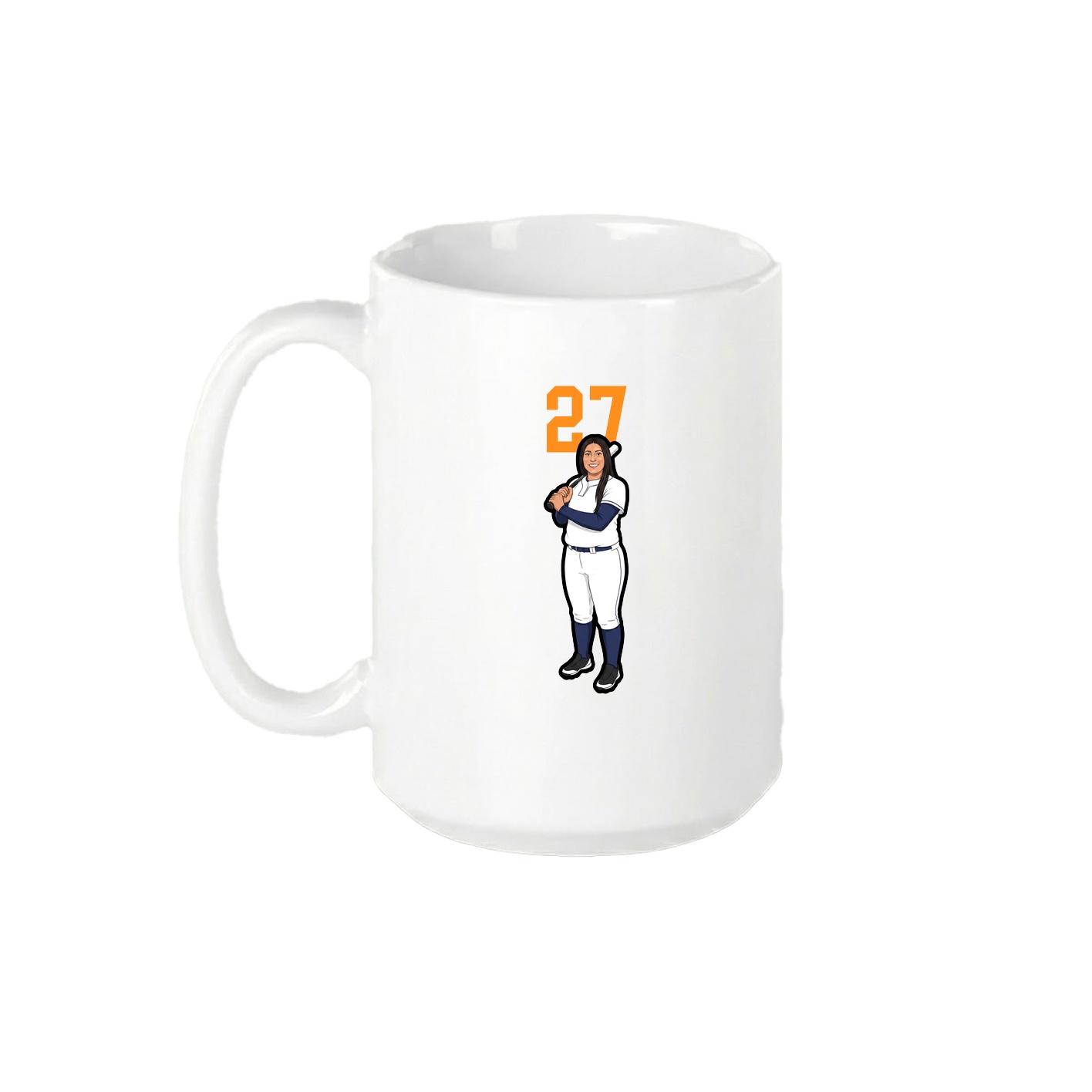 15oz Coffee Mug — Number Top in White