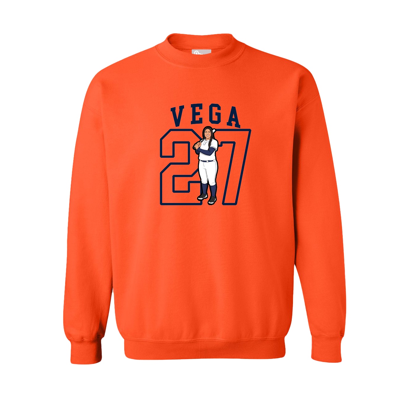 Fleece Crew — Shirsey in Orange