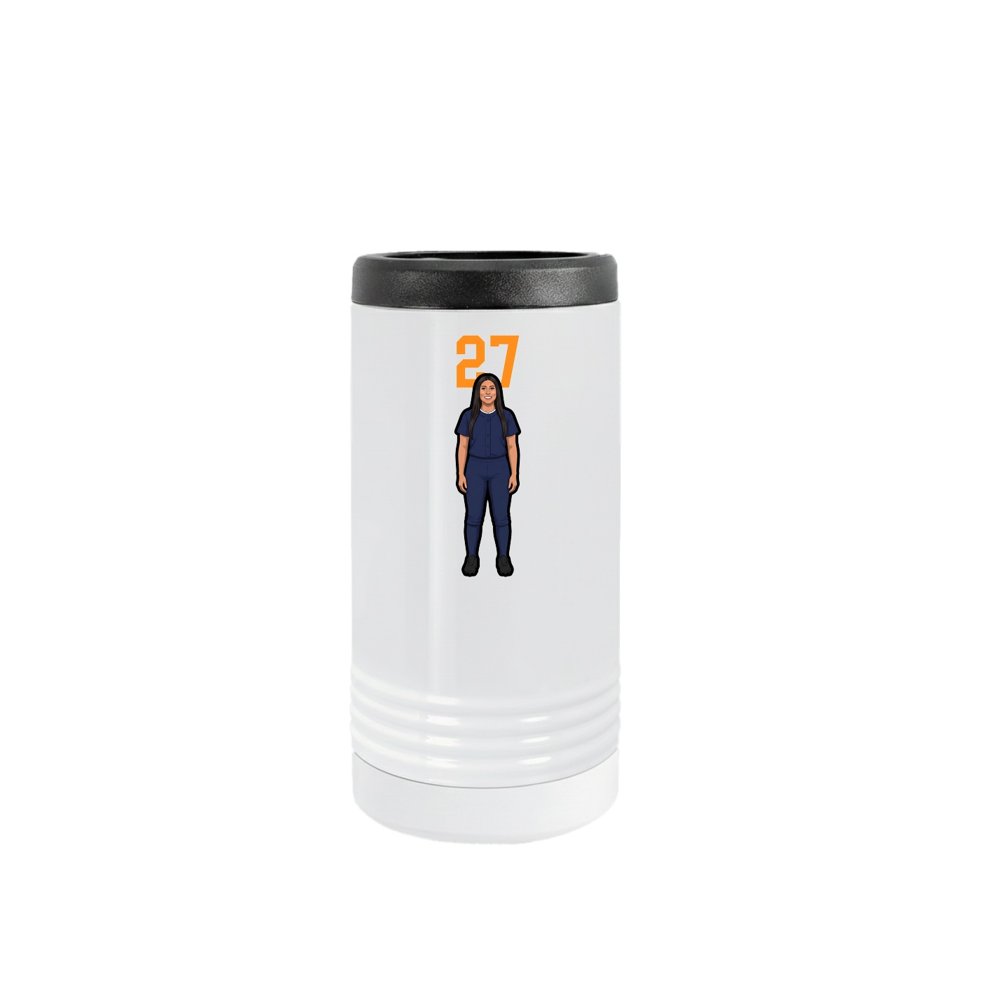 Slim Beverage Holder — Number Top in White