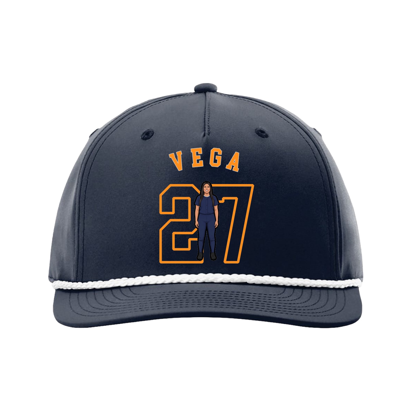 Five-Panel Classic Rope Cap — Shirsey Arch in Navy