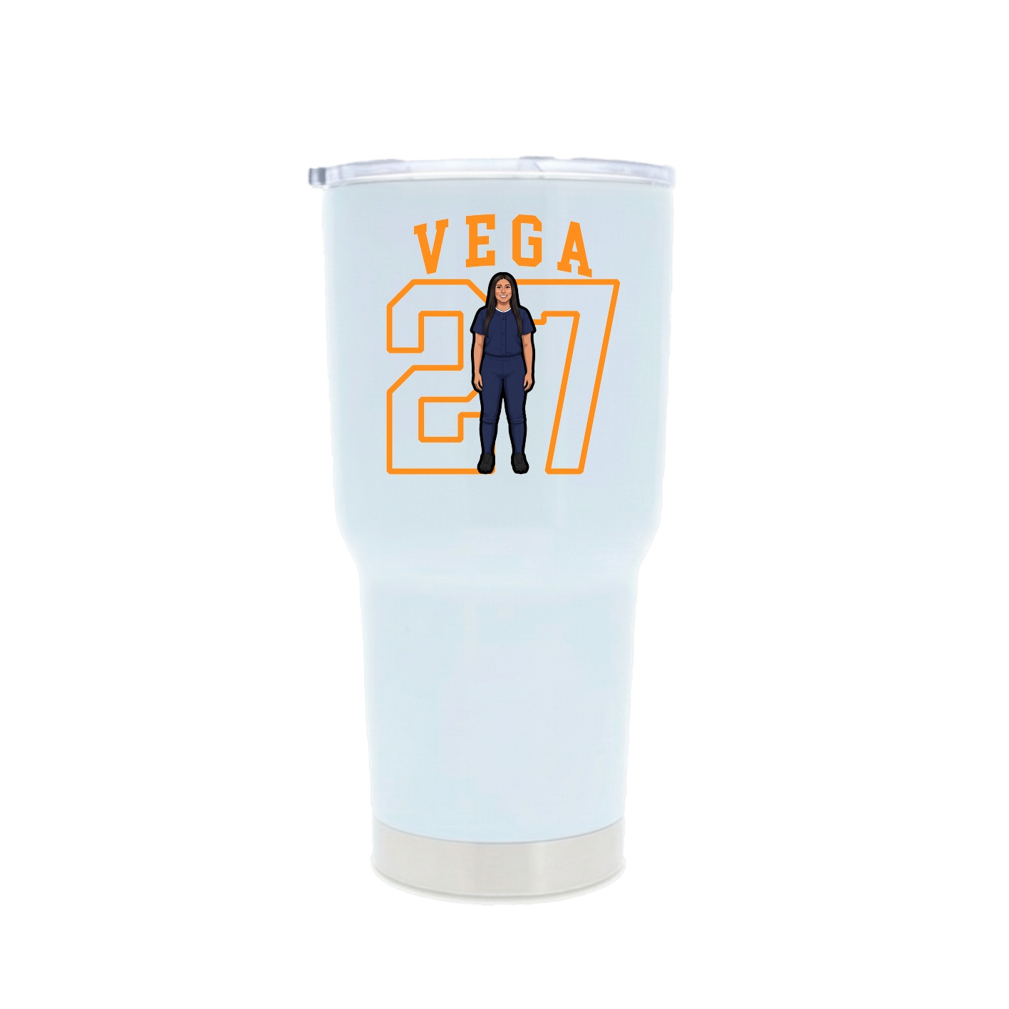 30oz Stainless Steel Tumbler — Shirsey in White