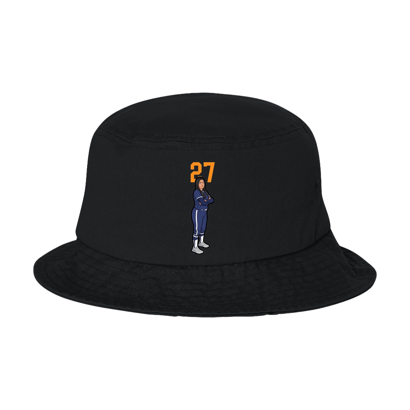 Bucket Cap — Number Top in Black
