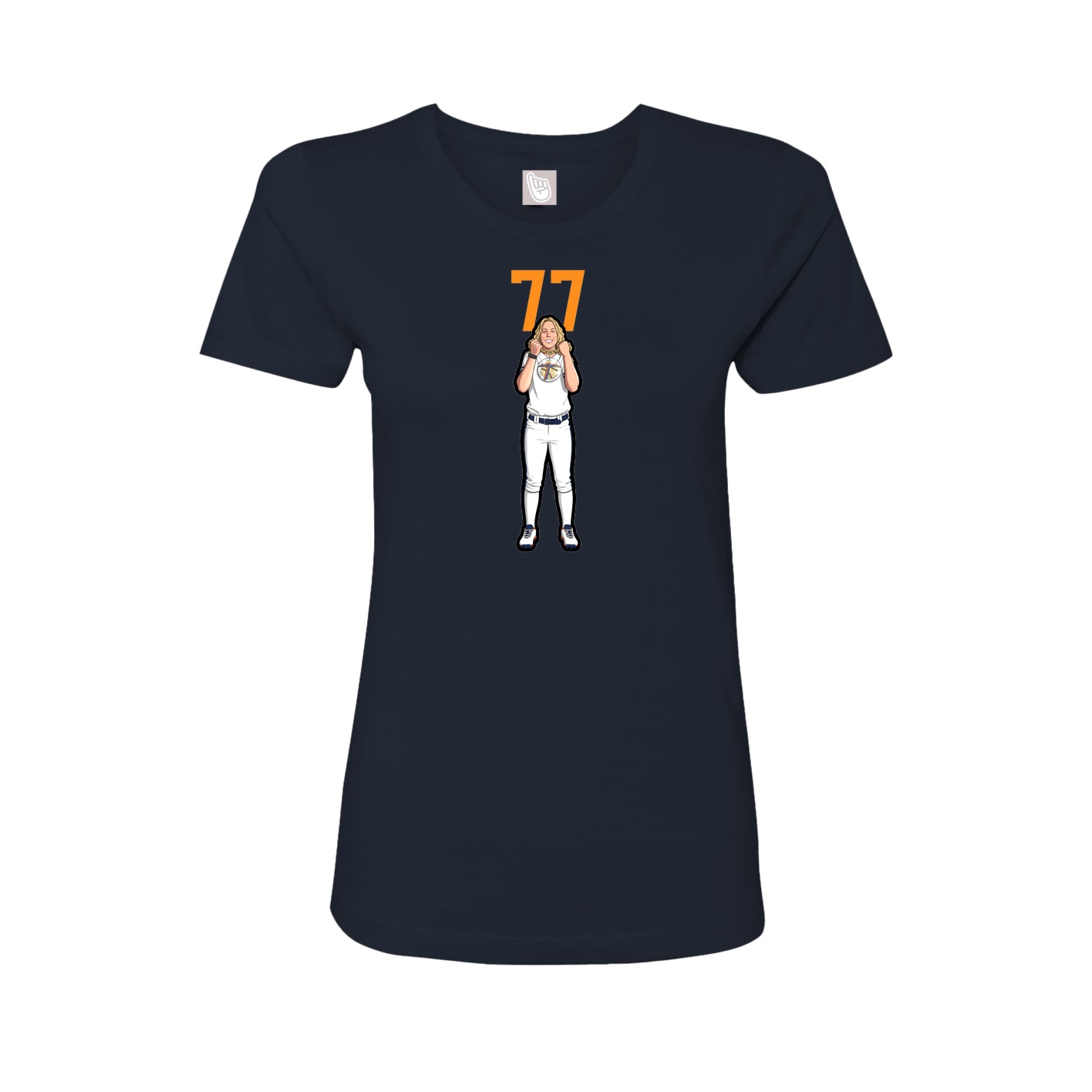 Womens Tee — Number Top in Navy