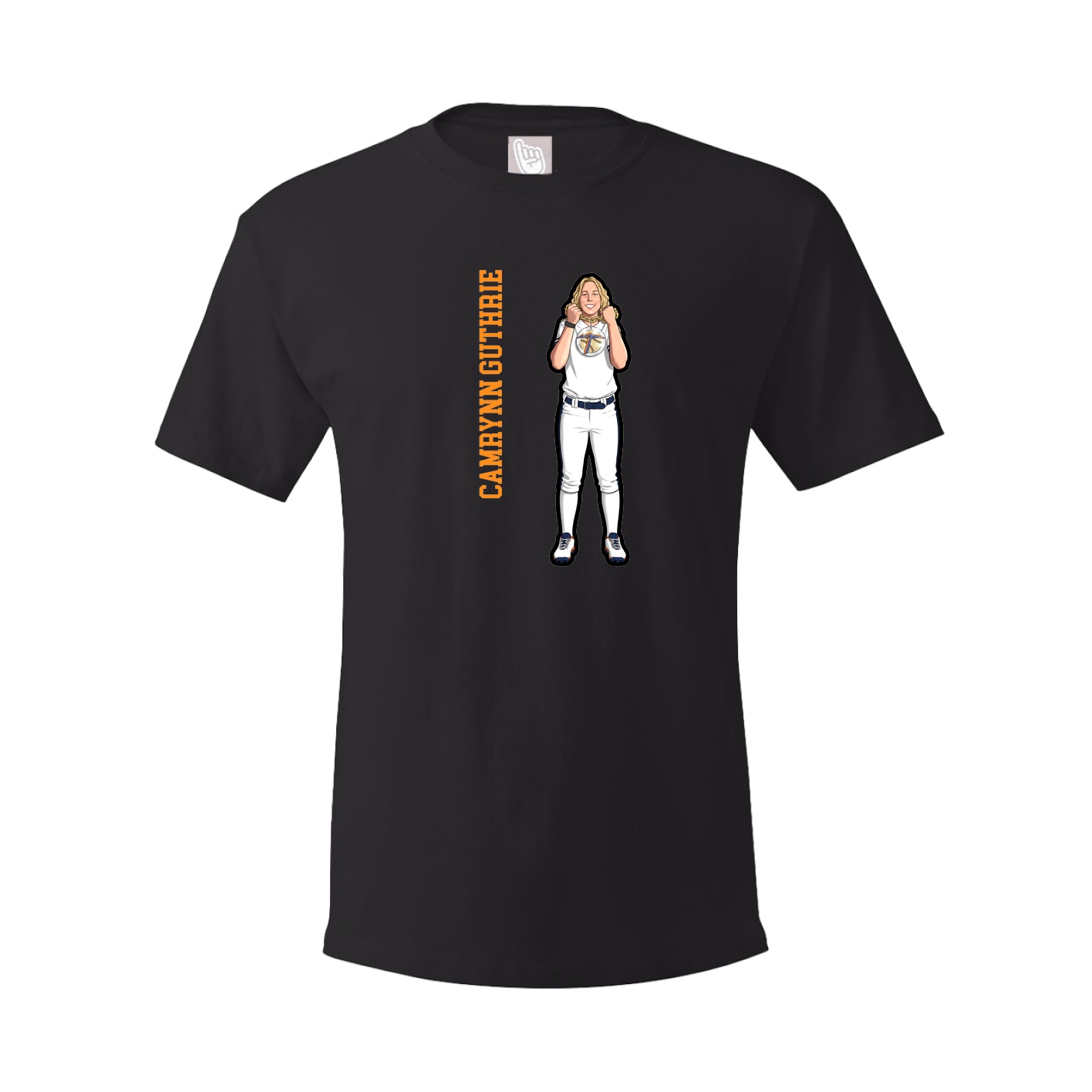 Tee — Name Vertical in Black