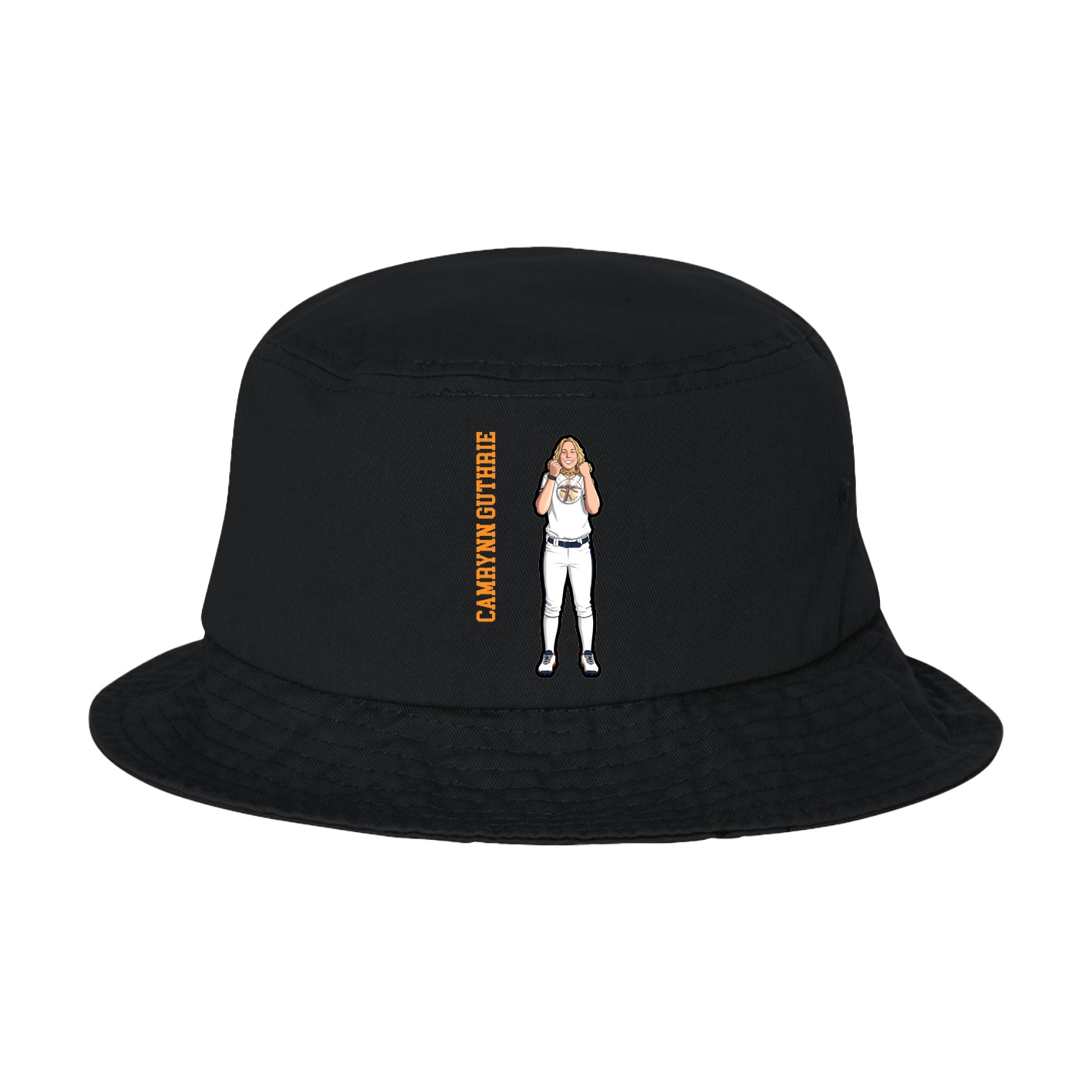 Bucket Cap — Name Vertical in Black
