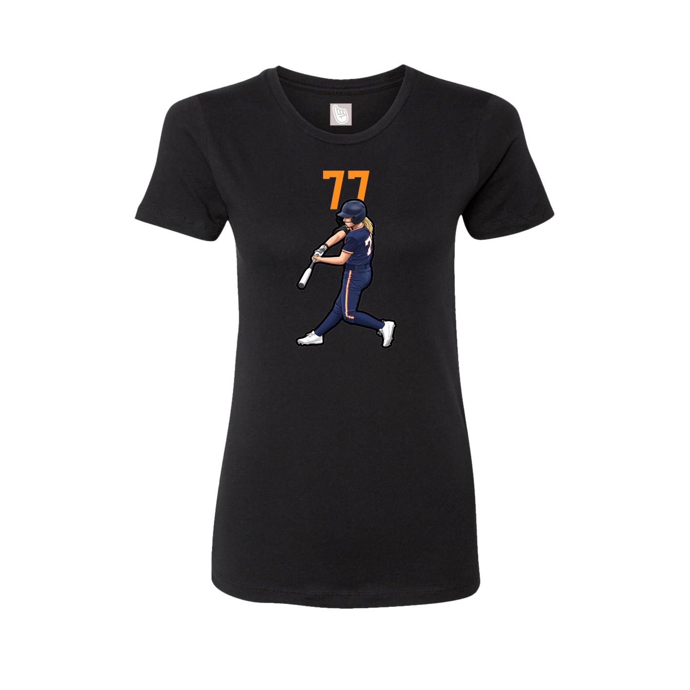 Womens Tee — Number Top in Black