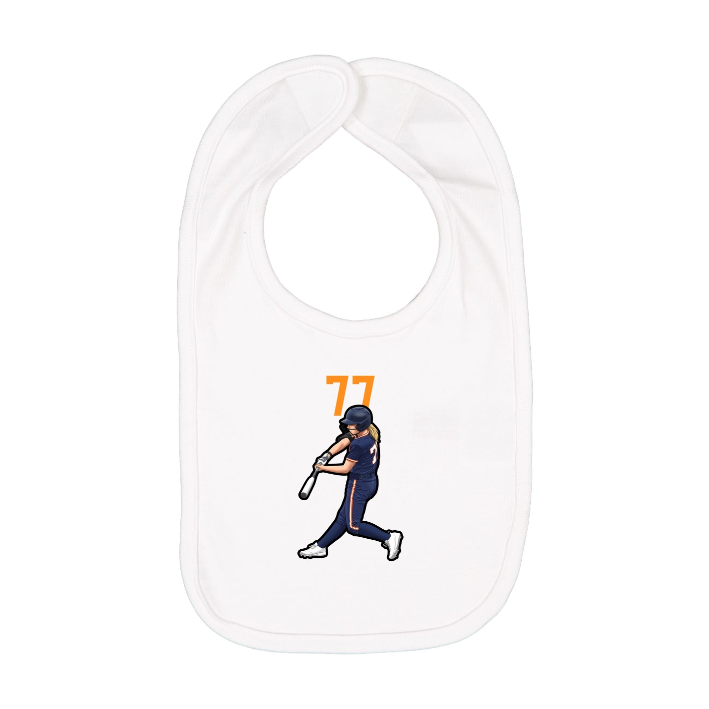 Infant Bib — Number Top in White