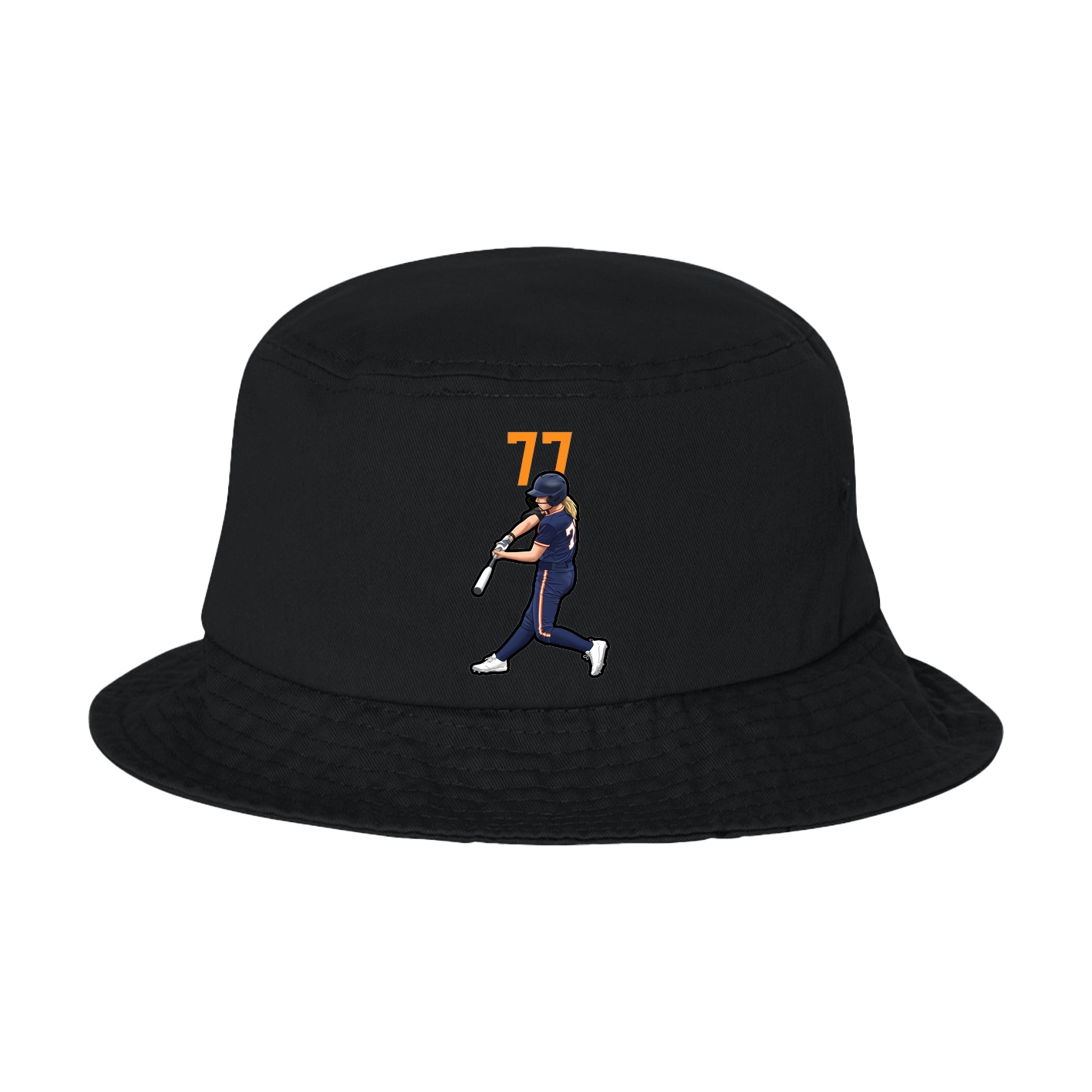 Bucket Cap — Number Top in Black