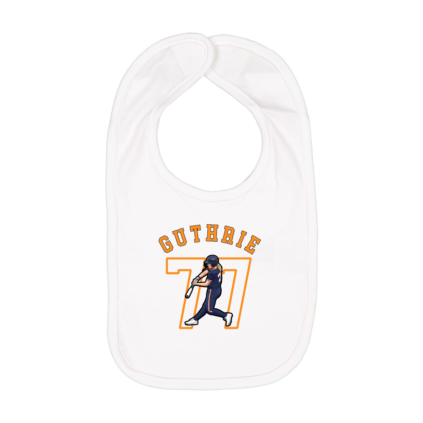 Infant Bib — Shirsey Arch in White