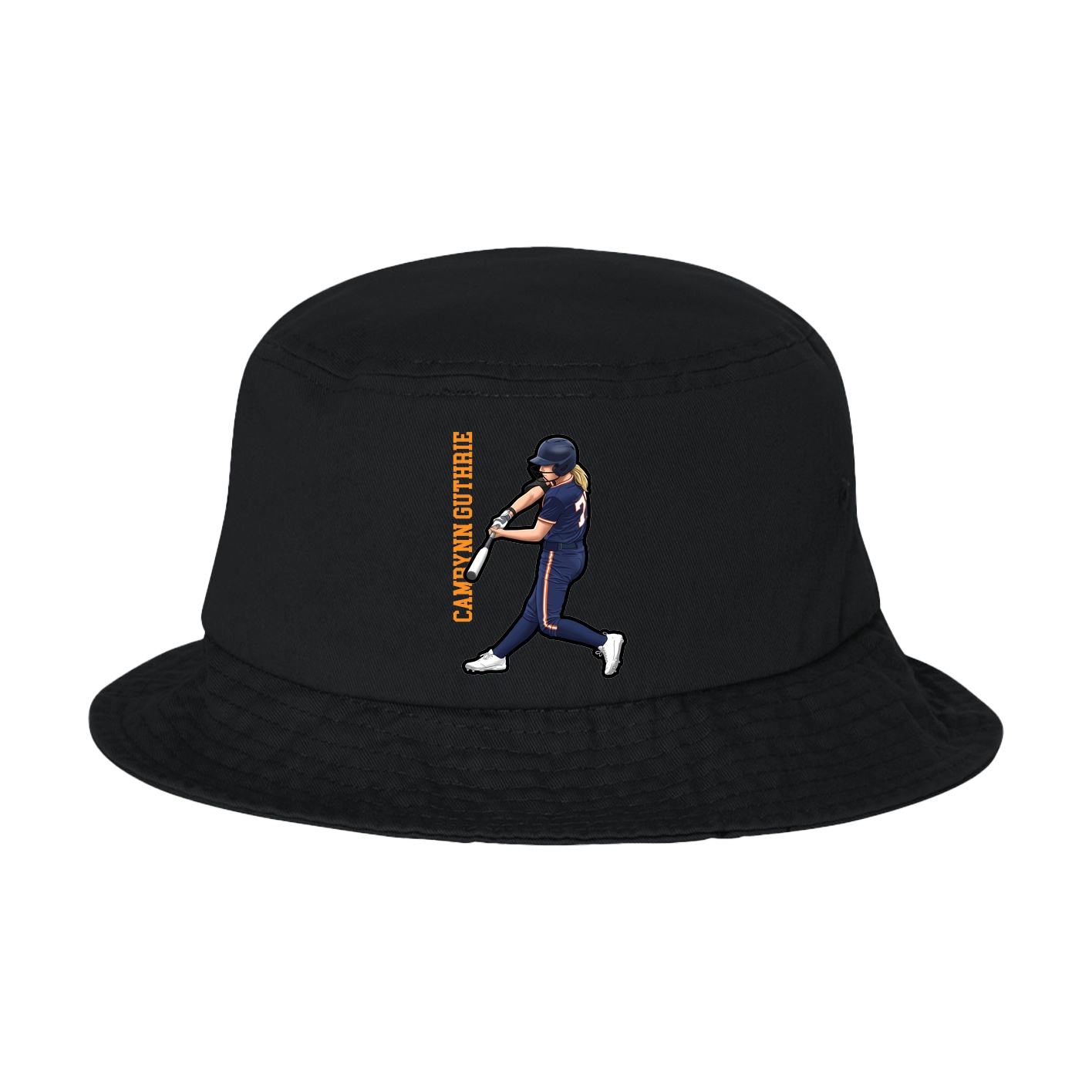 Bucket Cap — Name Vertical in Black