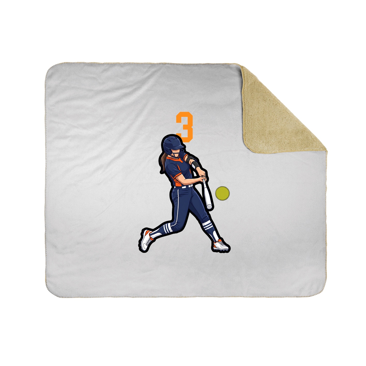 Throw Blanket — Number Top in White