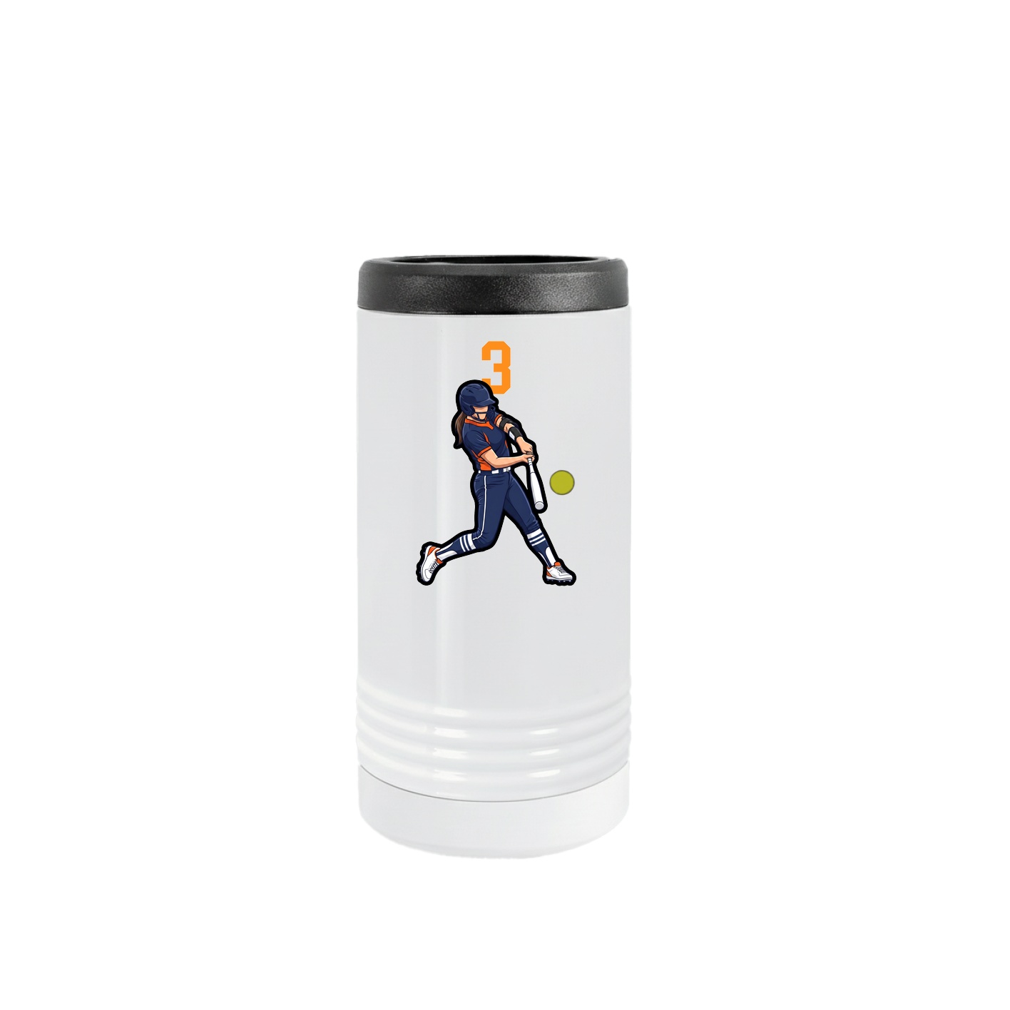 Slim Beverage Holder — Number Top in White