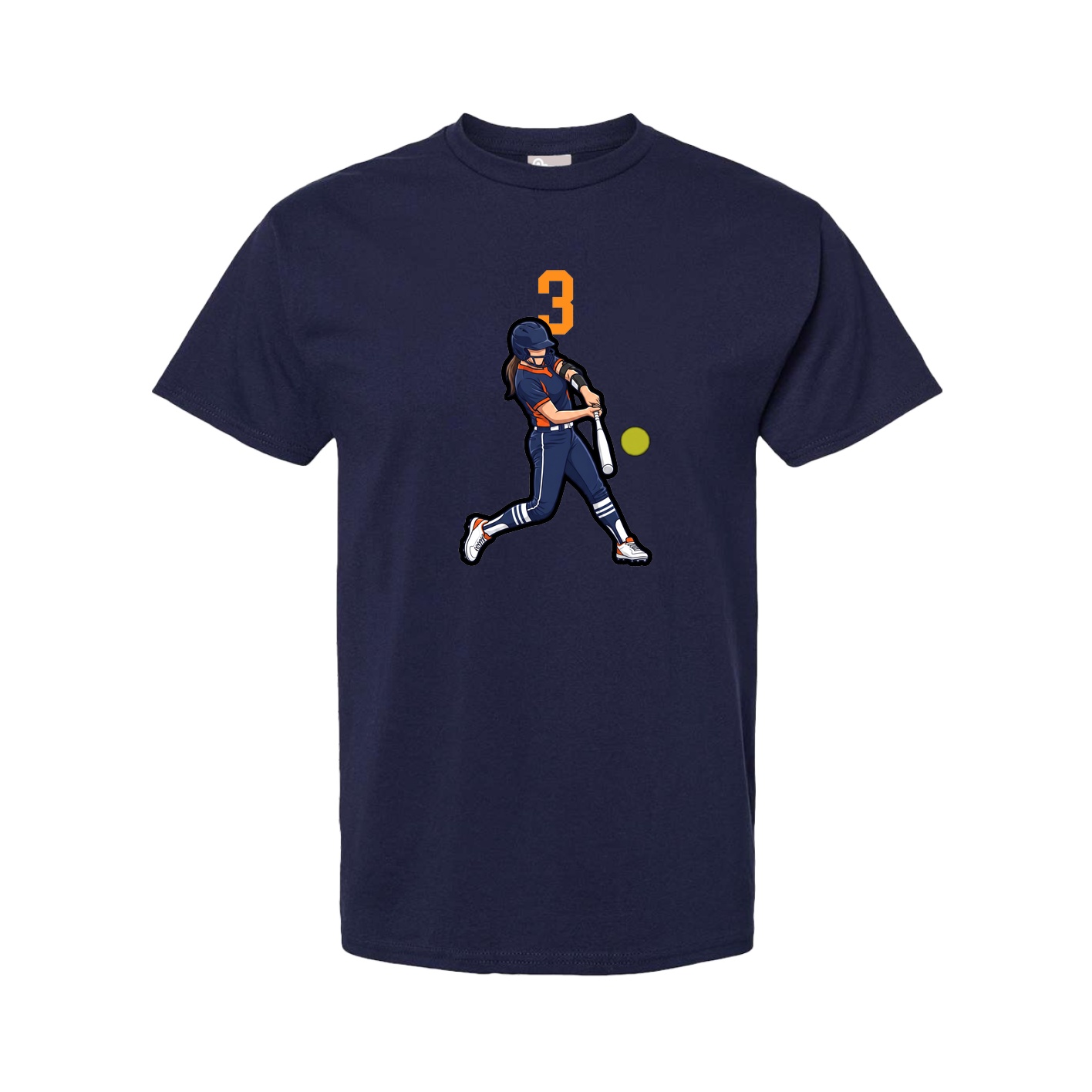 Tee — Number Top in Navy