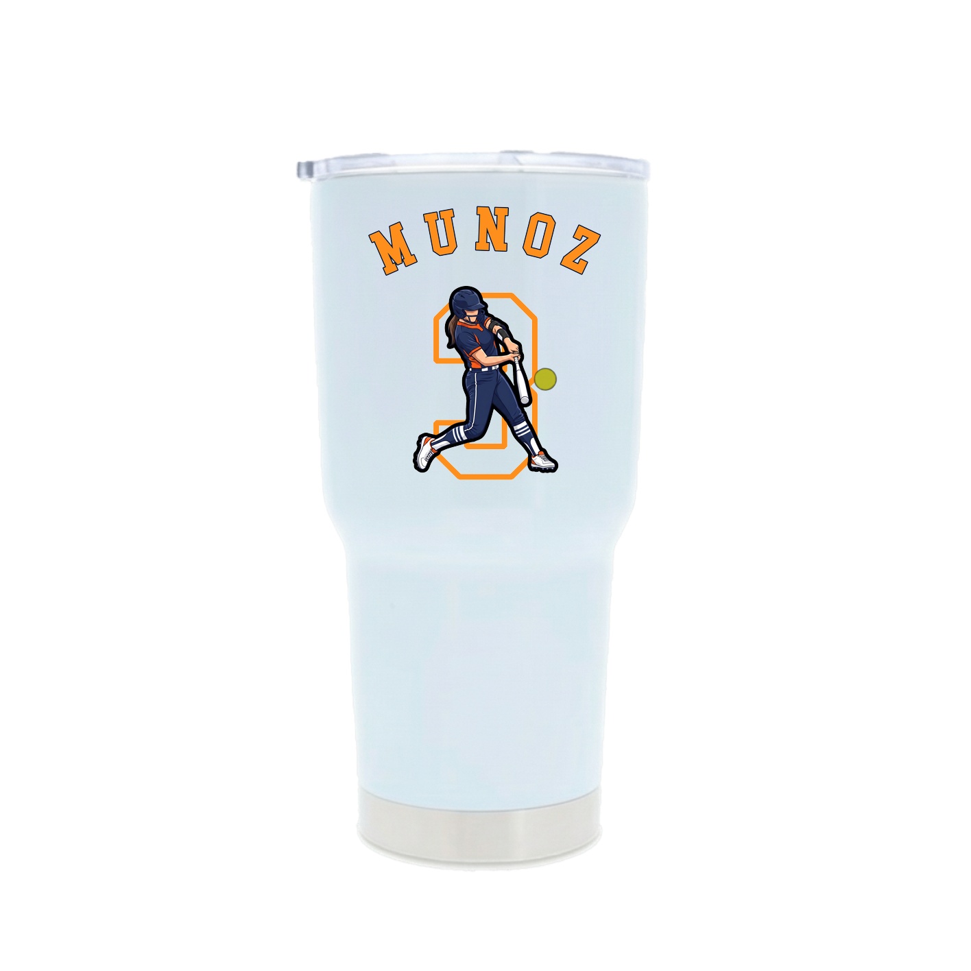 30oz Stainless Steel Tumbler — Shirsey Arch in White