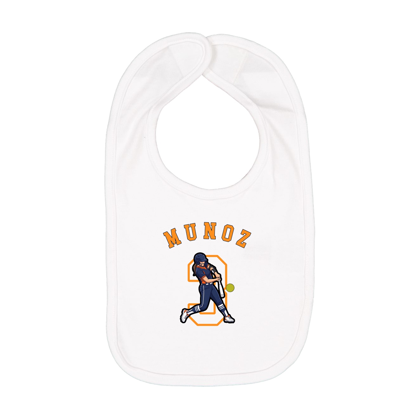 Infant Bib — Shirsey Arch in White