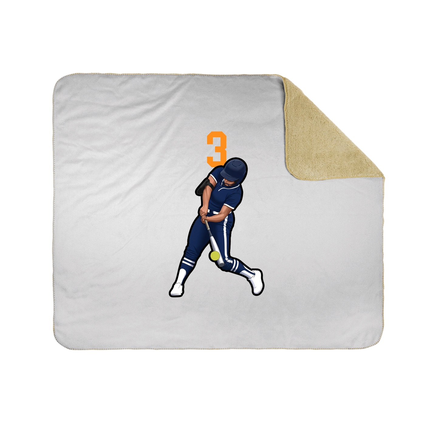 Throw Blanket — Number Top in White