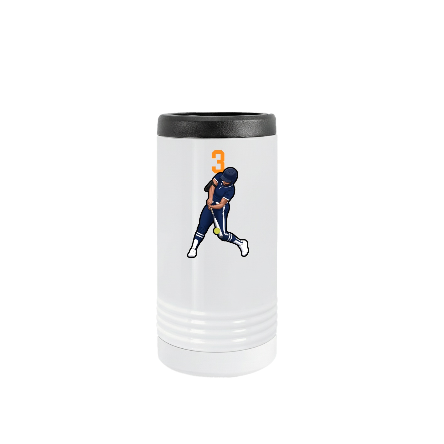 Slim Beverage Holder — Number Top in White