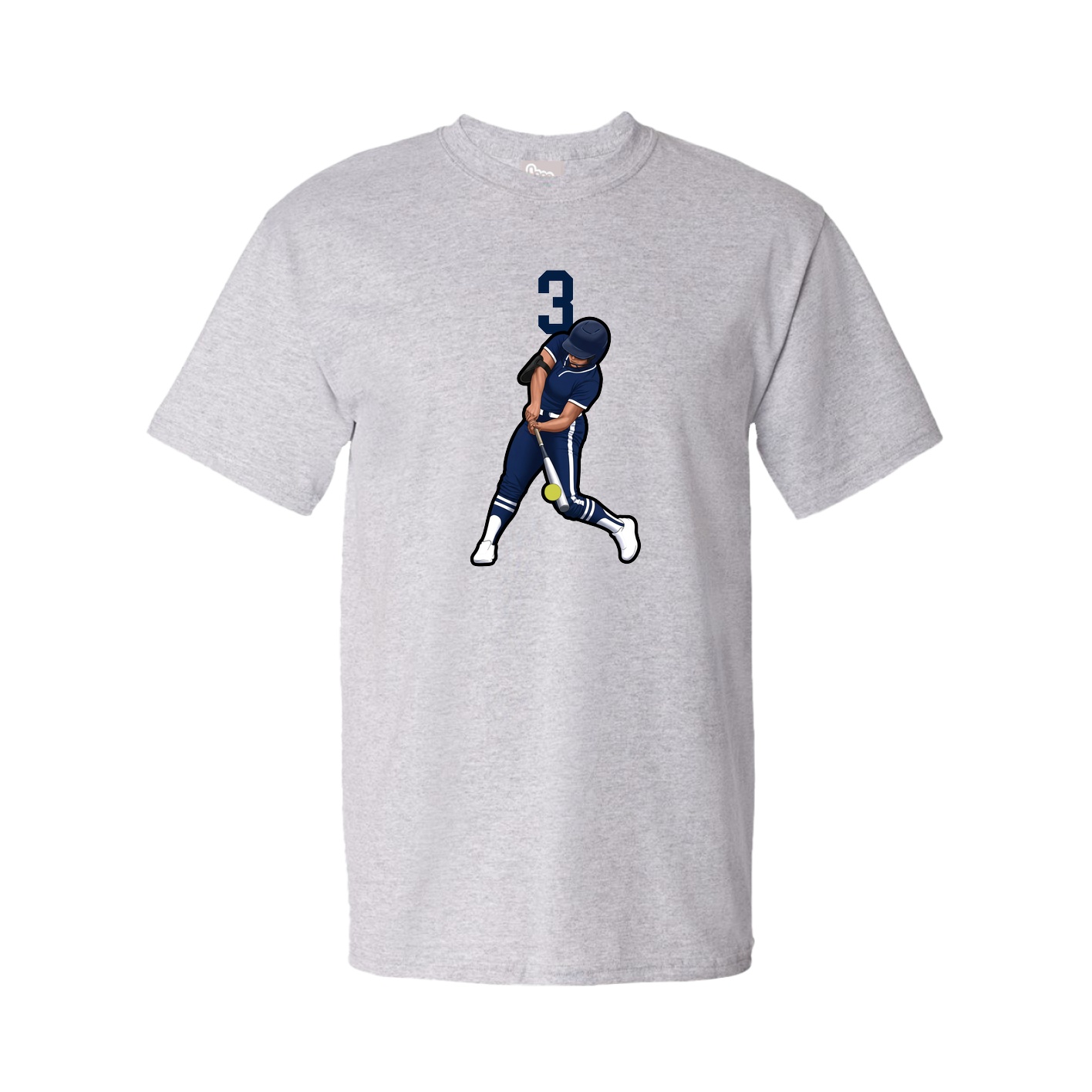 Youth Tee — Number Top in Grey