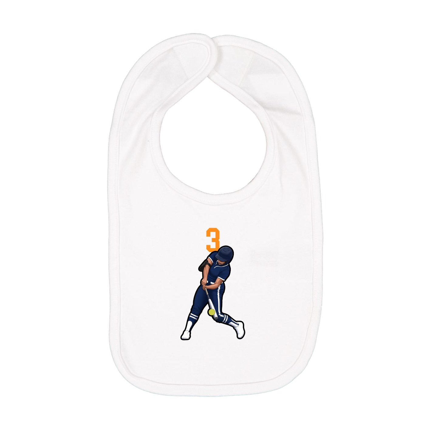 Infant Bib — Number Top in White