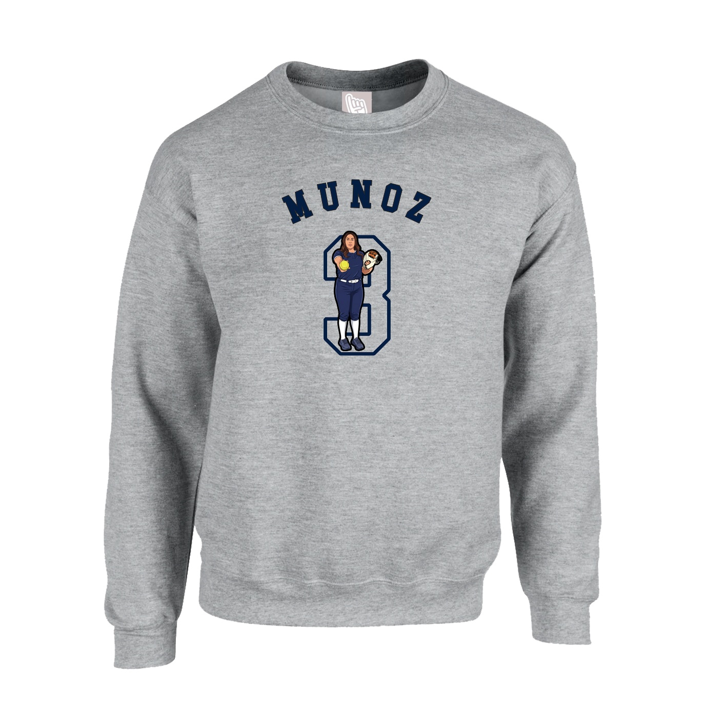 Fleece Crew — Shirsey Arch in Grey