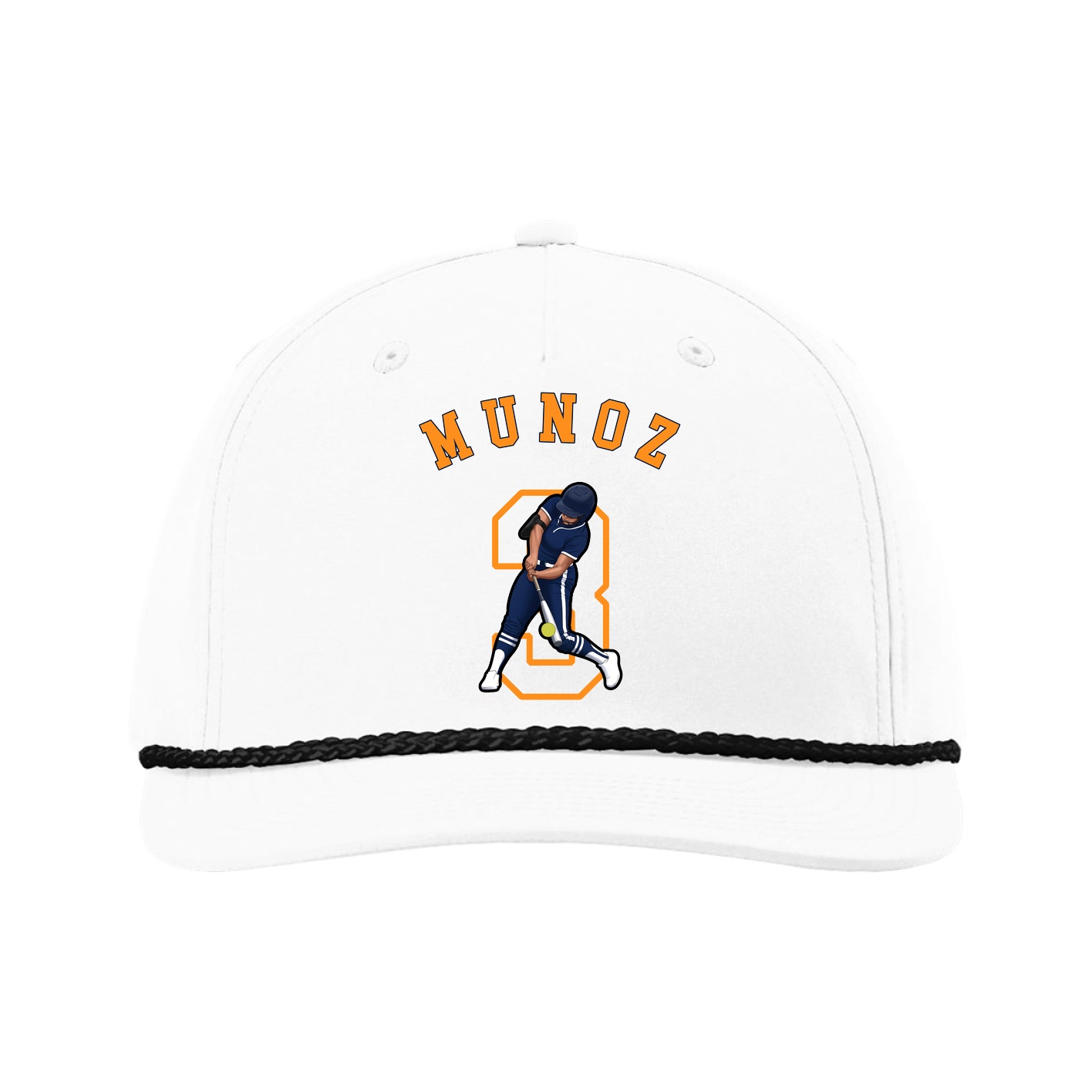 Five-Panel Classic Rope Cap — Shirsey Arch in White