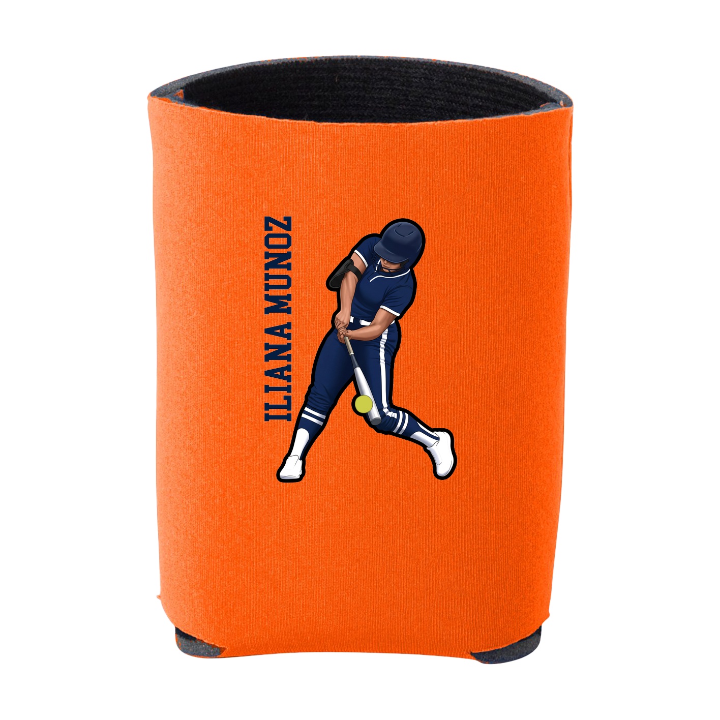 Can Holder — Name Vertical in Orange