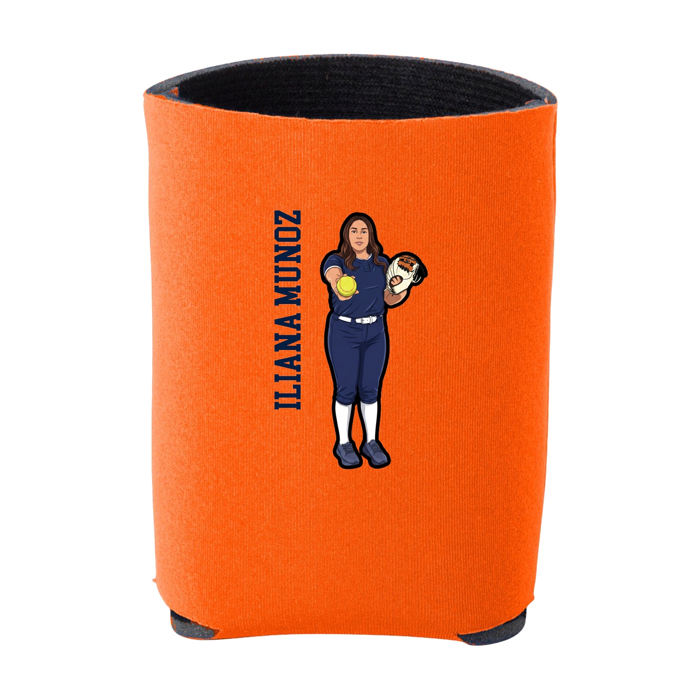 Can Holder — Name Vertical in Orange