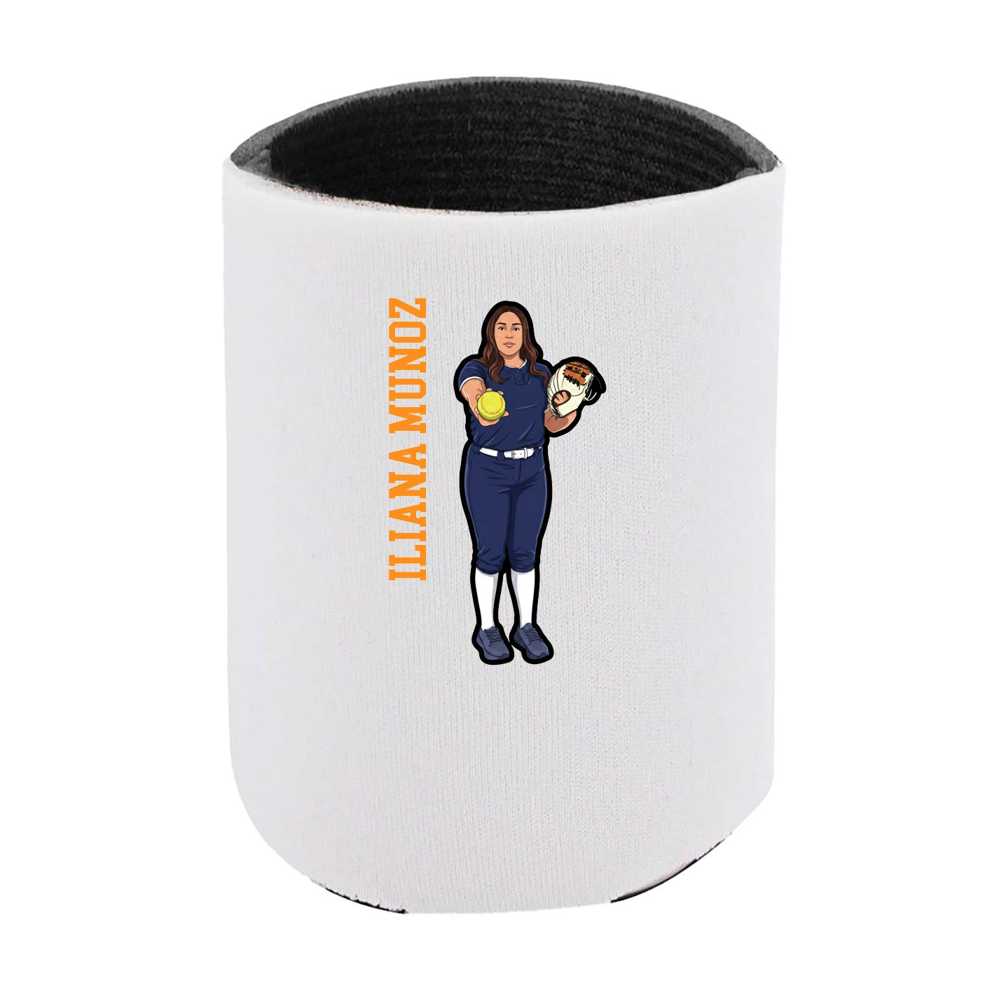 Can Holder — Name Vertical in White