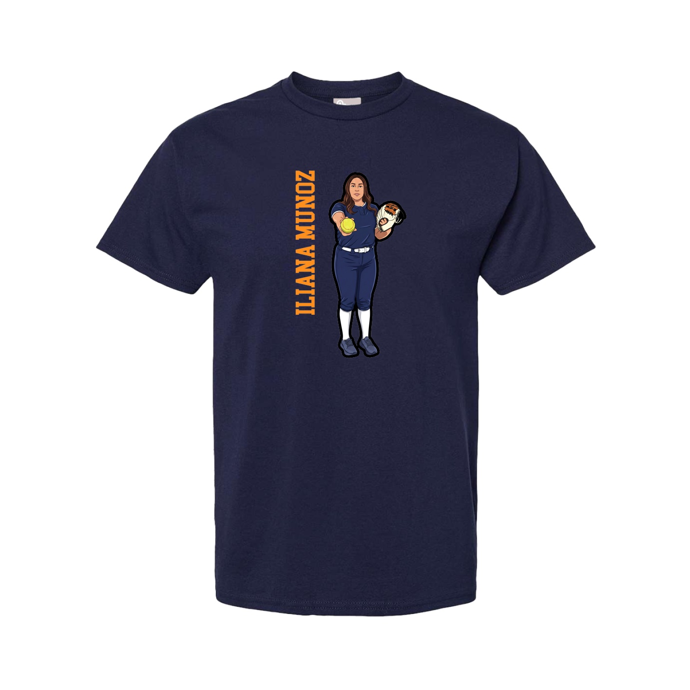 Tee — Name Vertical in Navy