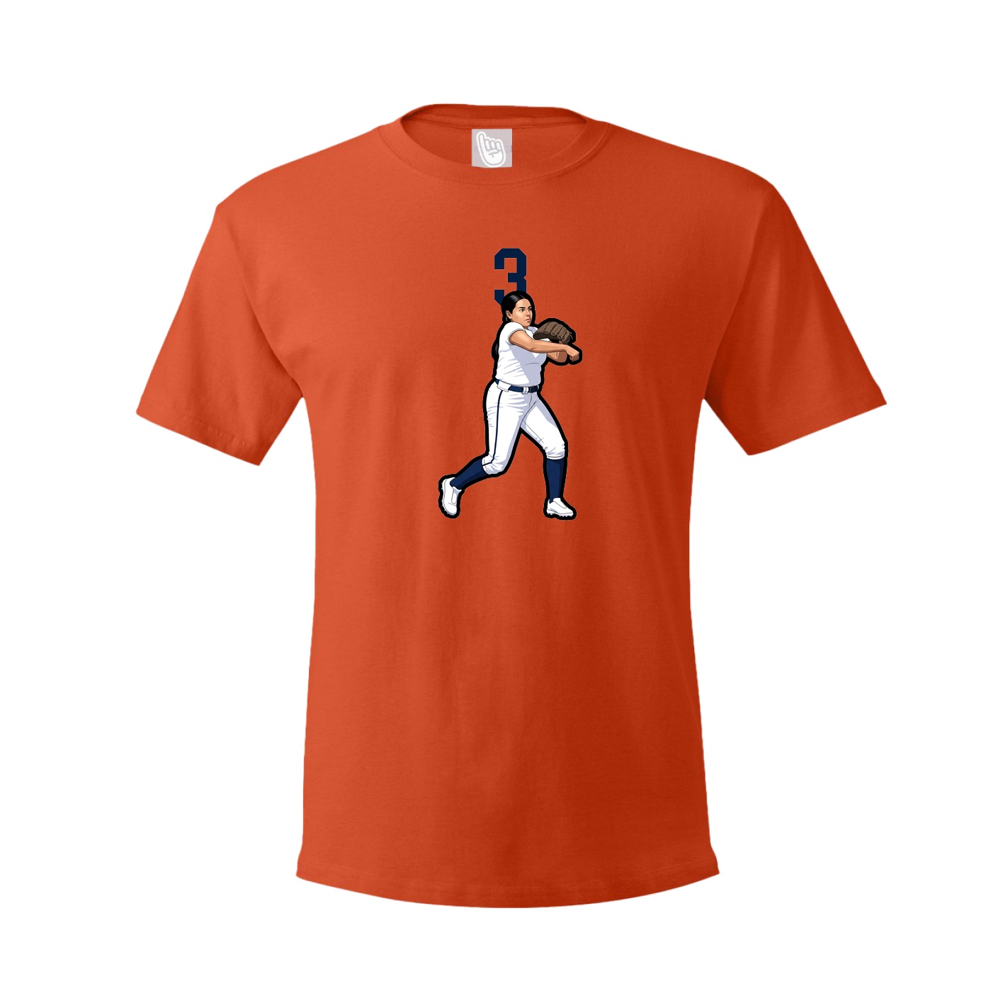 Youth Tee — Number Top in Orange