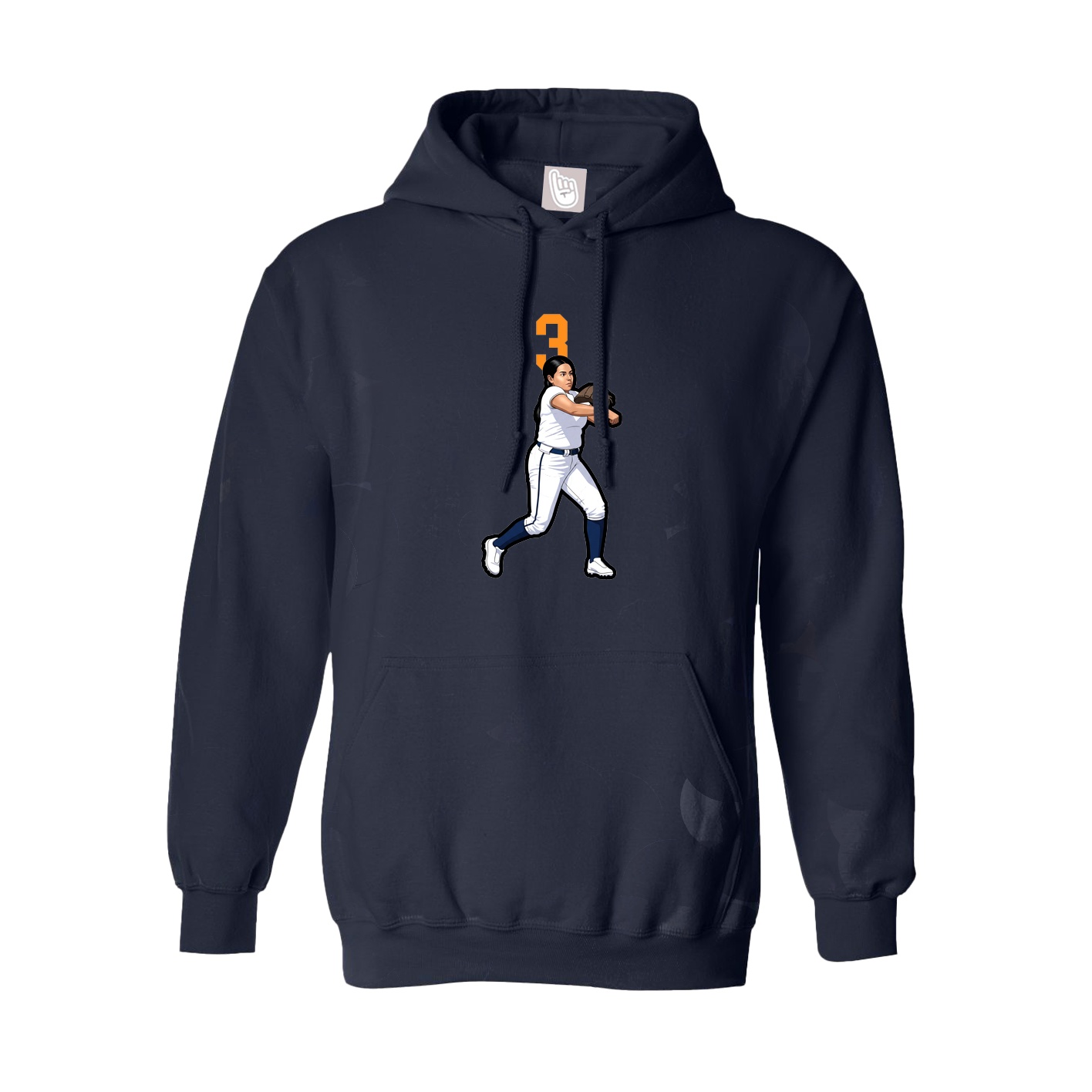 Hoodie — Number Top in Navy