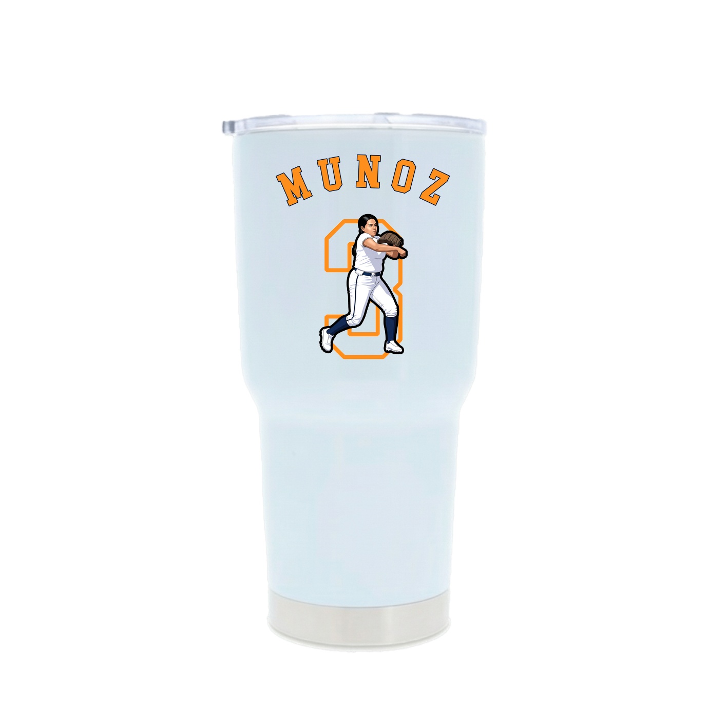 30oz Stainless Steel Tumbler — Shirsey Arch in White