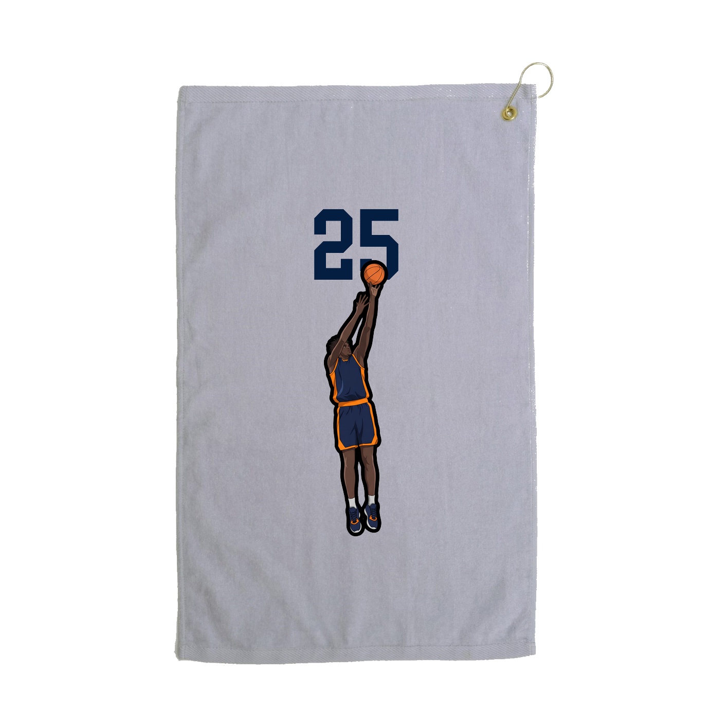 Golf Towel — Number Top in Grey