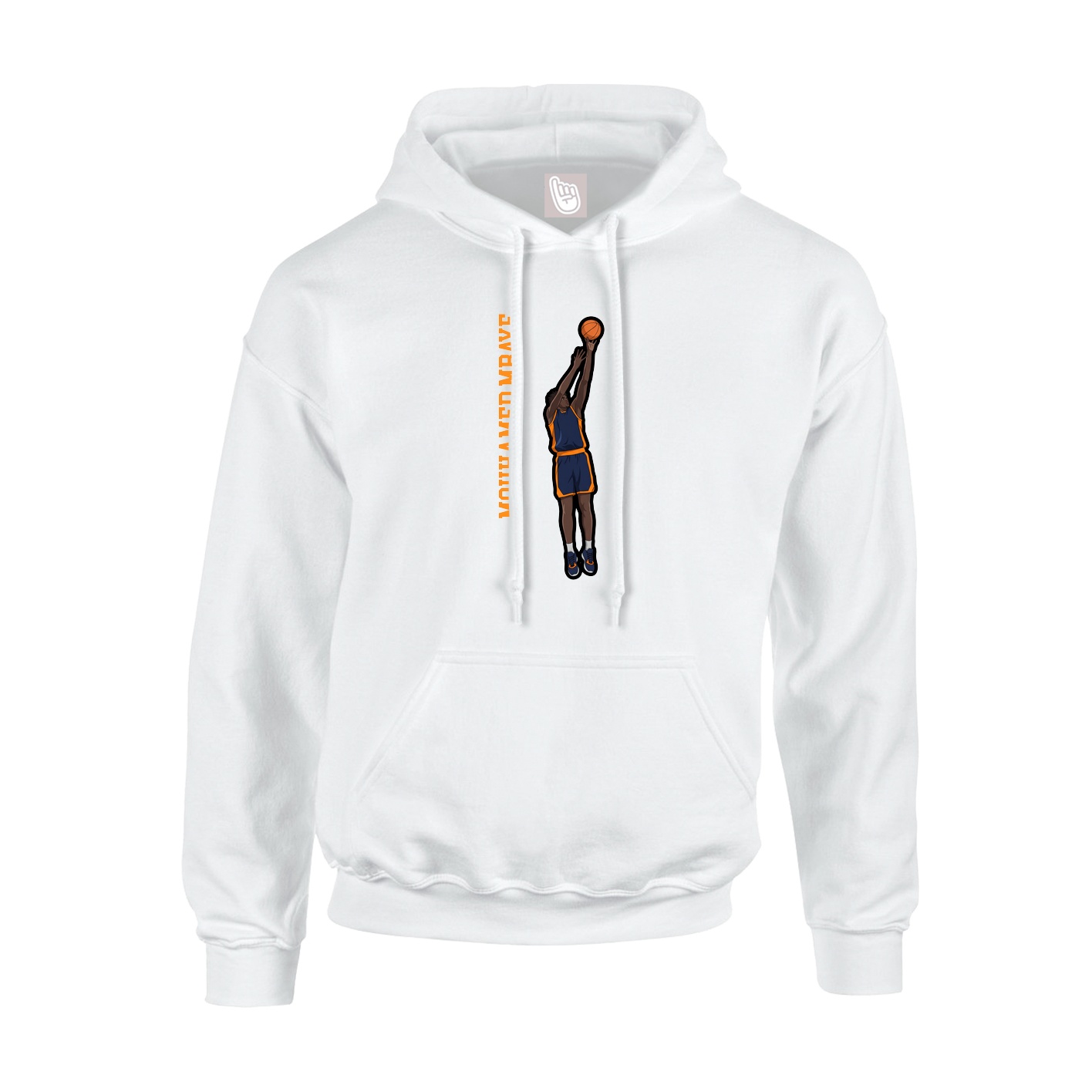 Hoodie — Name Vertical in White