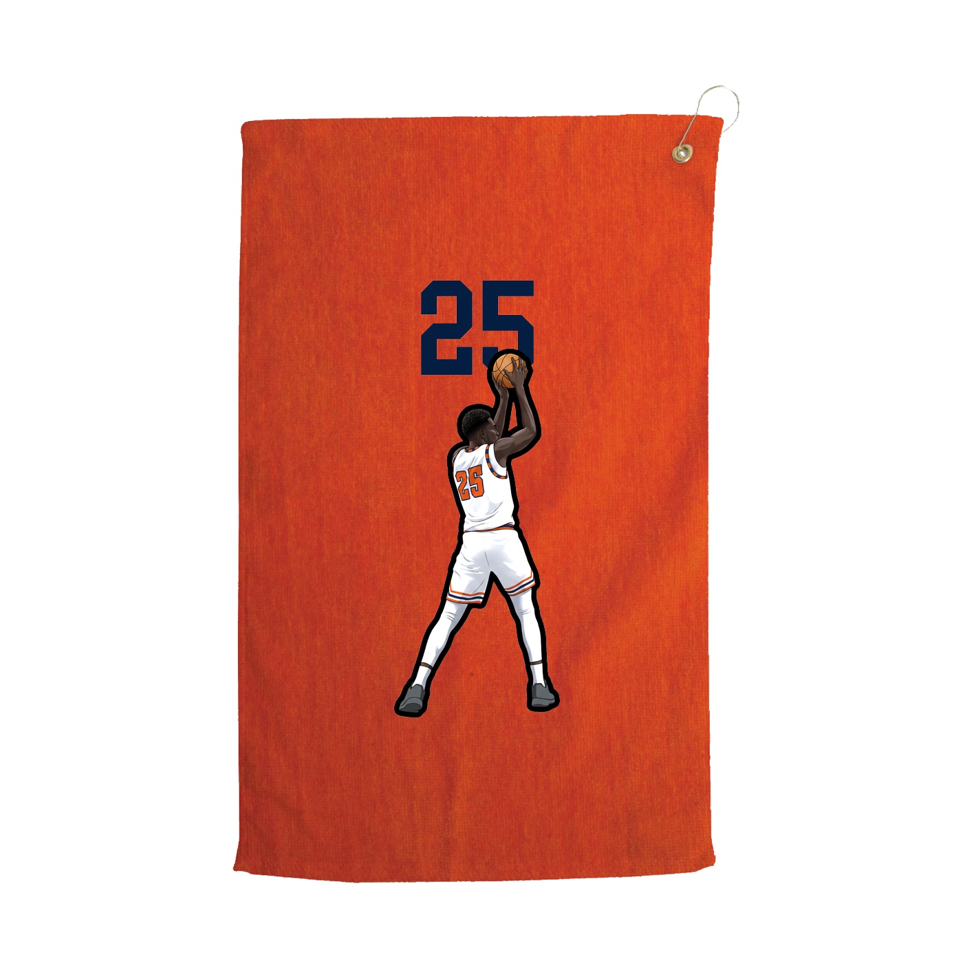 Golf Towel — Number Top in Orange