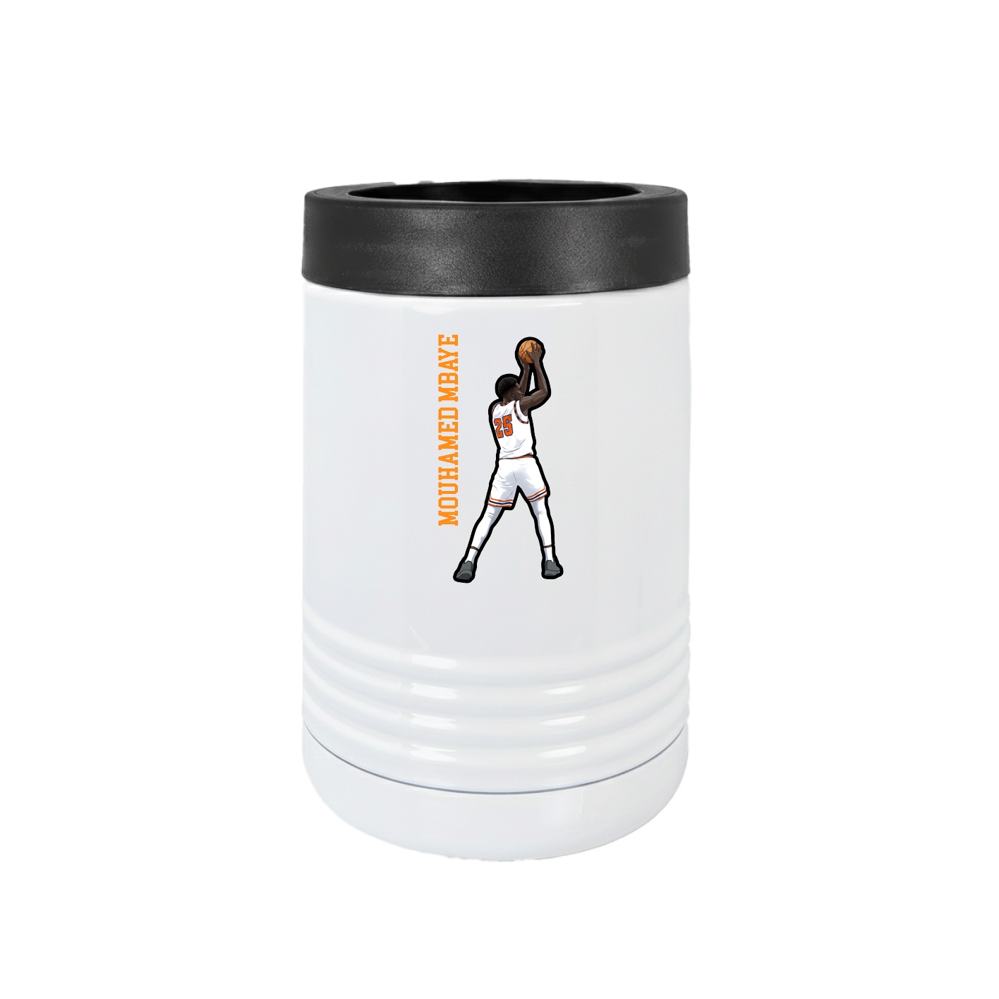 Beverage Holder — Name Vertical in White