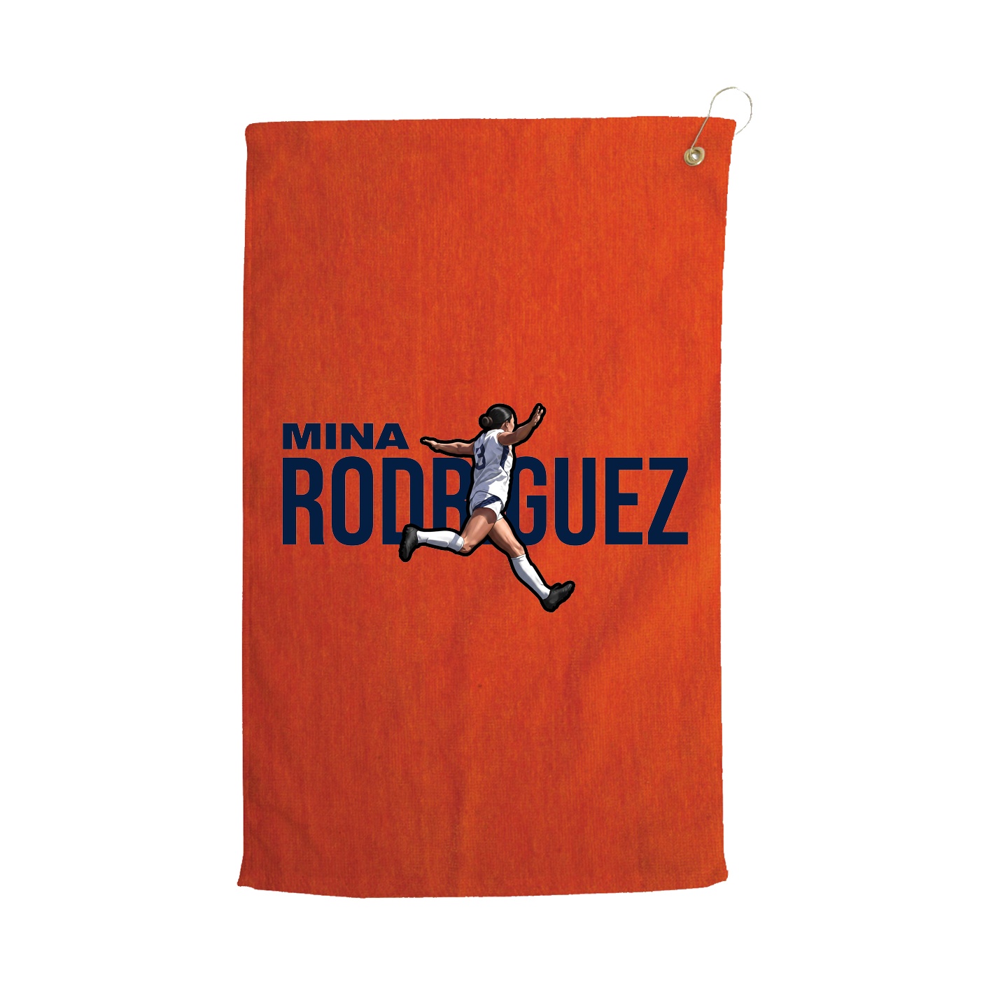 Golf Towel — Player Name in Orange