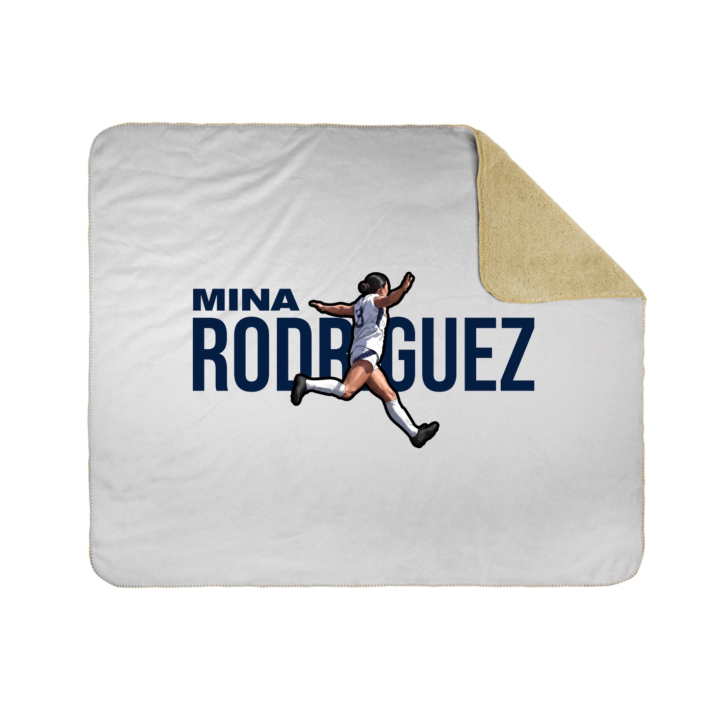 Throw Blanket — Player Name in White