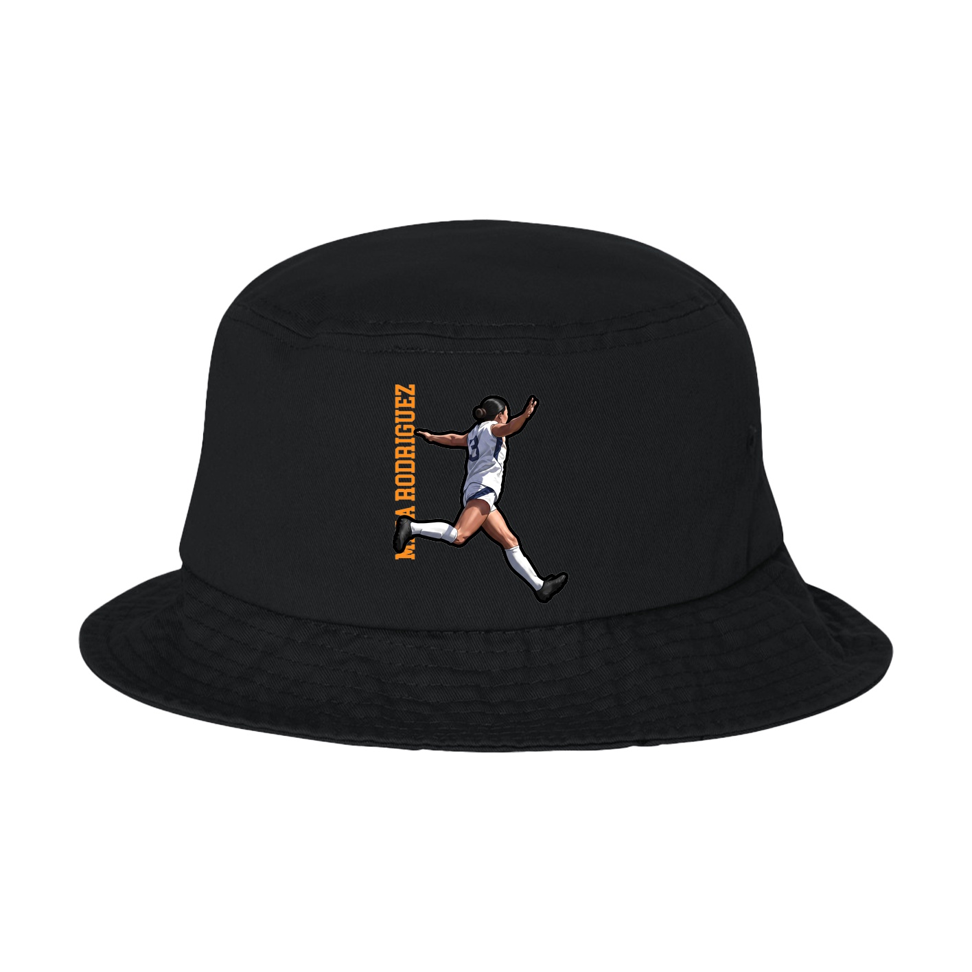 Bucket Cap — Name Vertical in Black