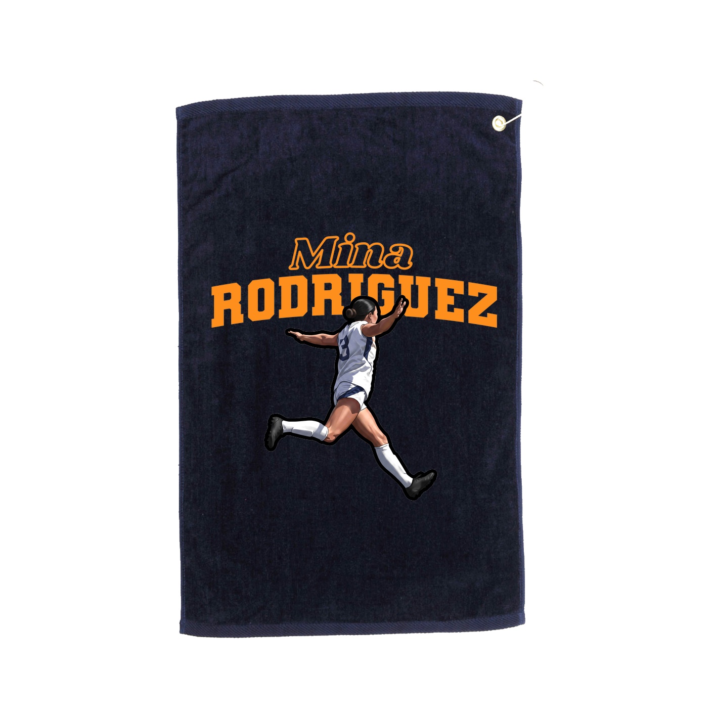 Golf Towel — Name Arch in Navy