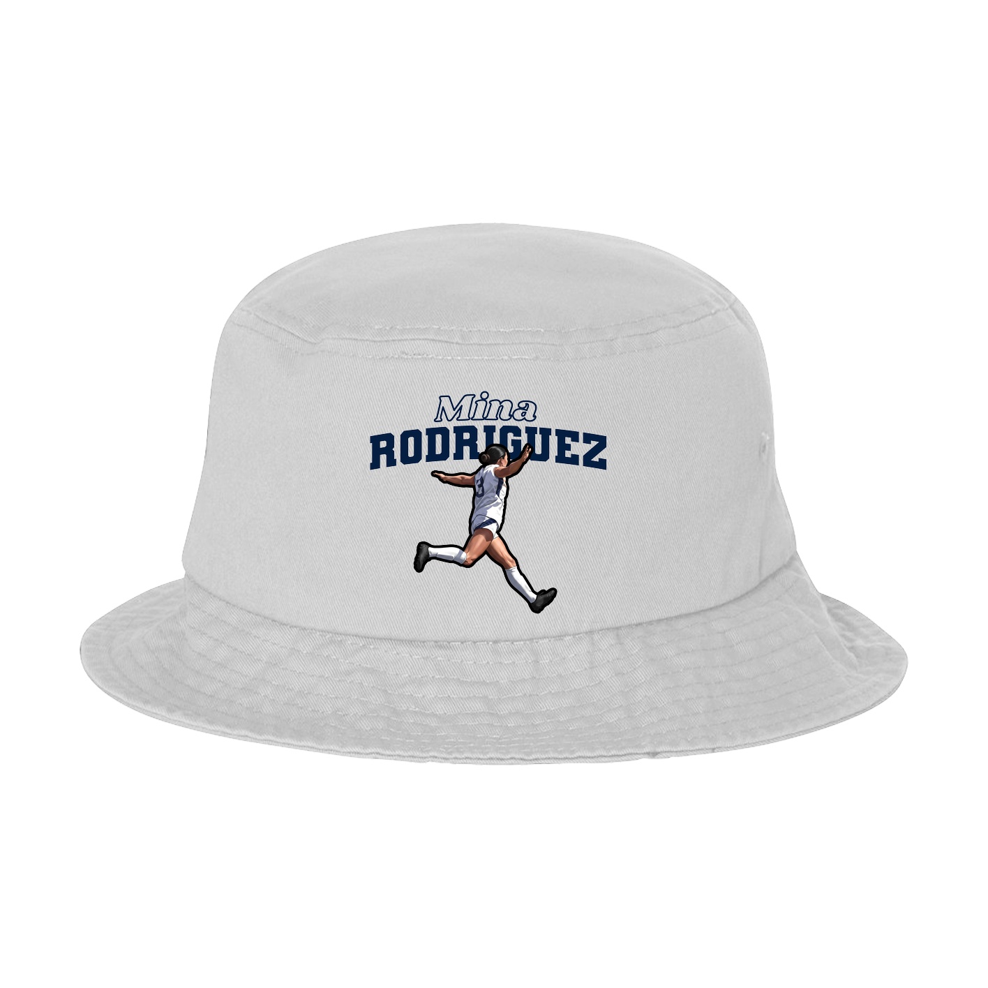 Bucket Cap — Name Arch in White