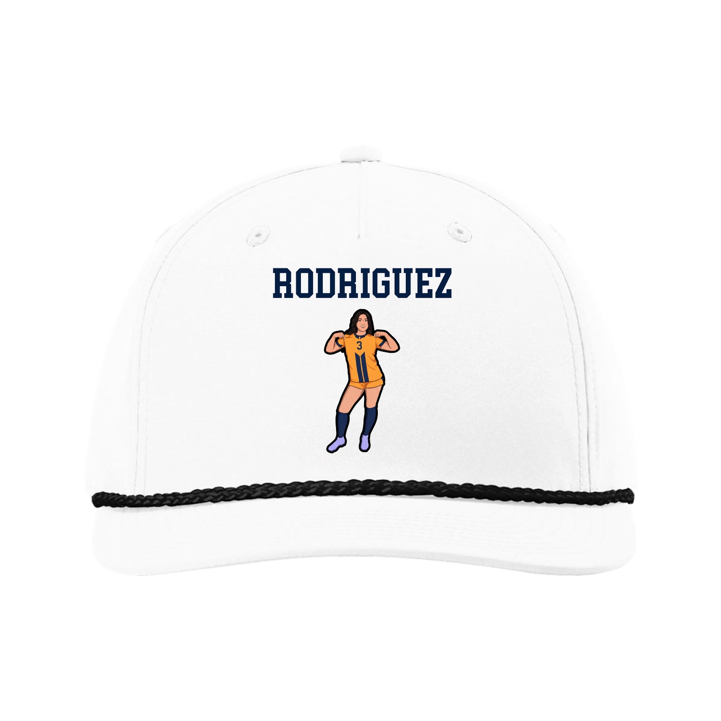 Five-Panel Classic Rope Cap — Shirsey in White
