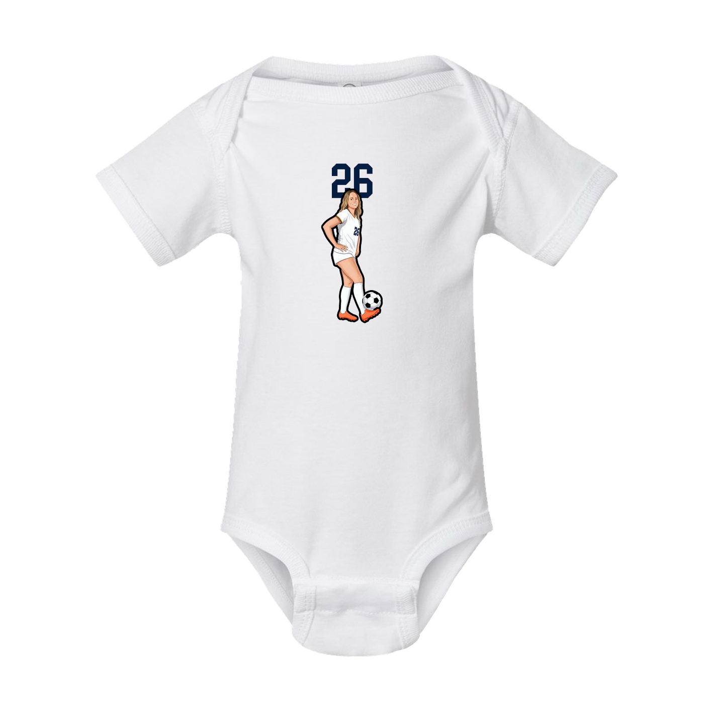 Baby Onesie — Number Top in White