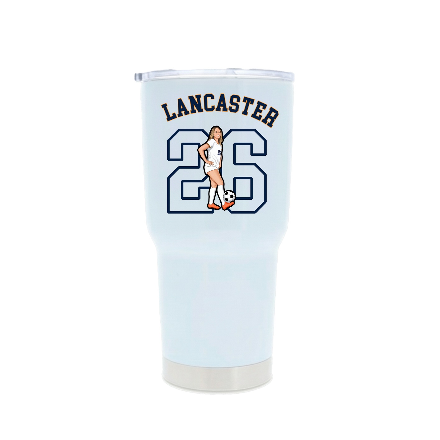 30oz Stainless Steel Tumbler — Shirsey Arch in White