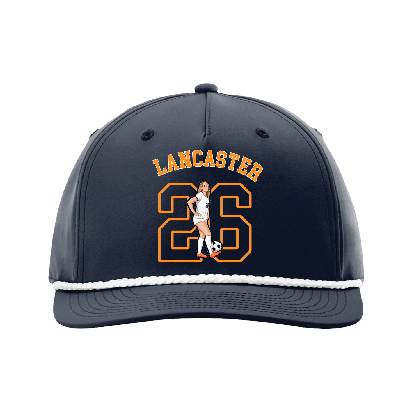 Five-Panel Classic Rope Cap — Shirsey Arch in Navy