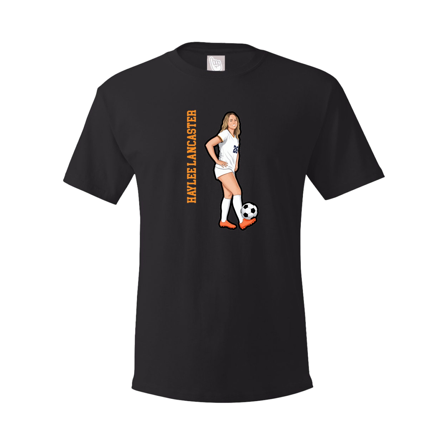 Tee — Name Vertical in Black