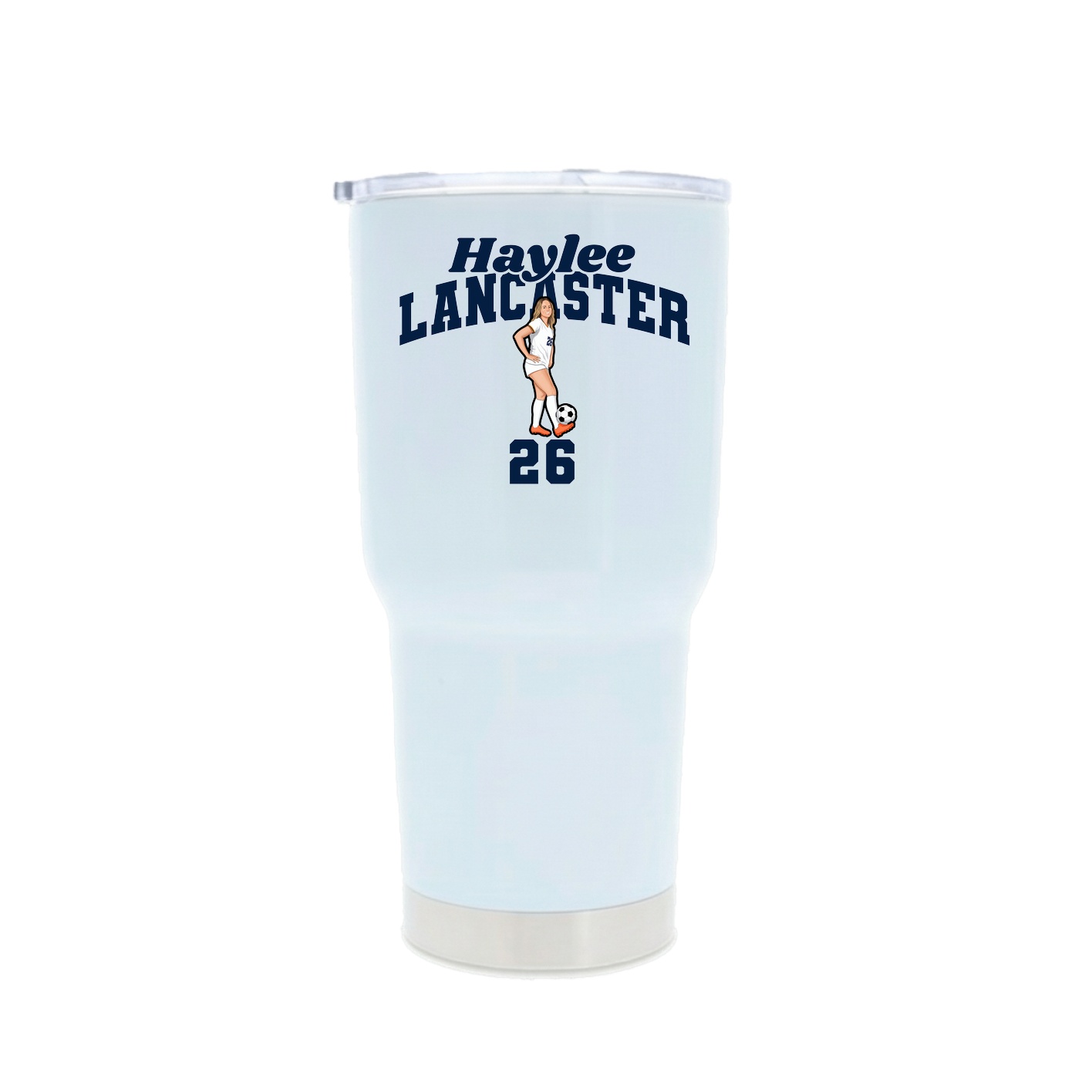30oz Stainless Steel Tumbler — Signature Arch in White