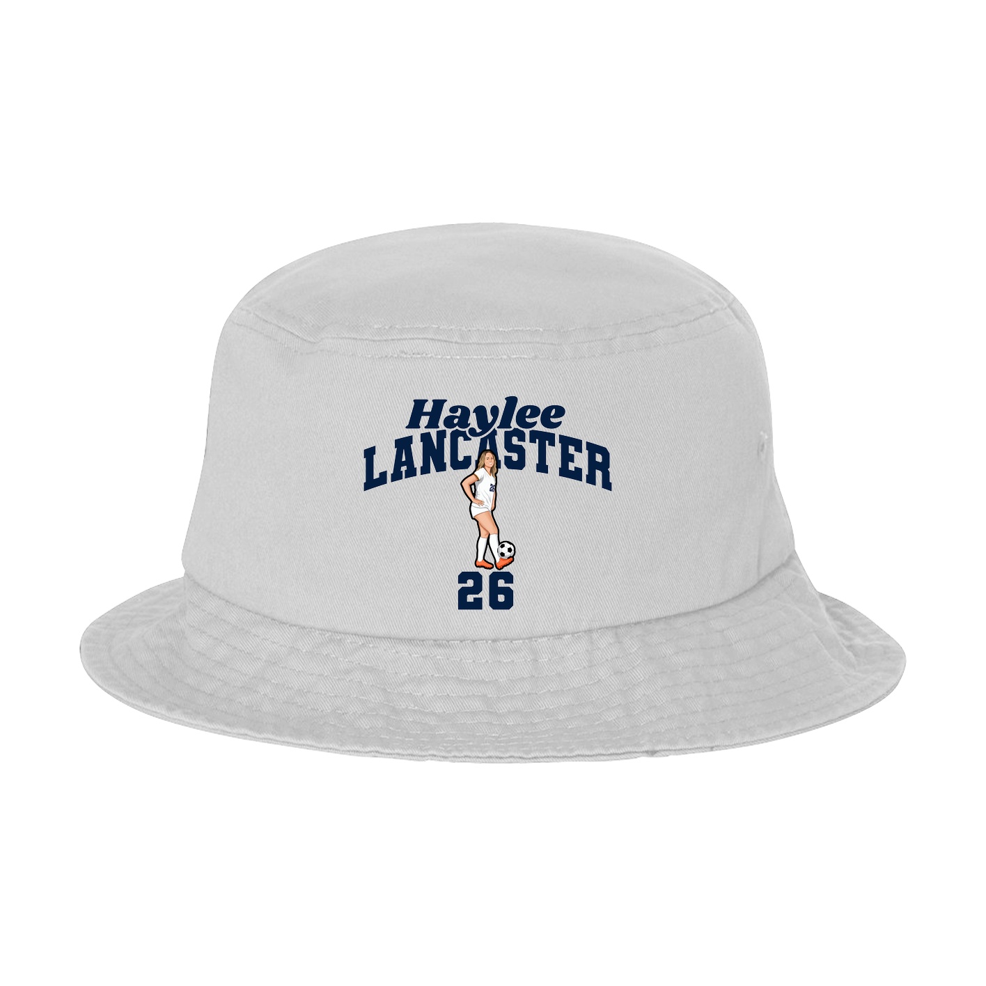 Bucket Cap — Signature Arch in White