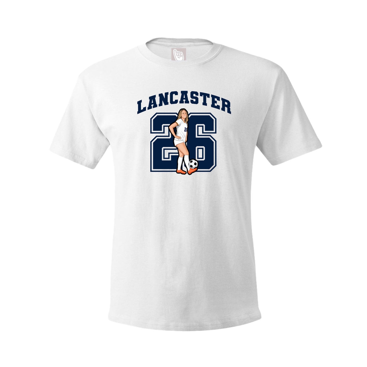 Youth Tee — Number in White